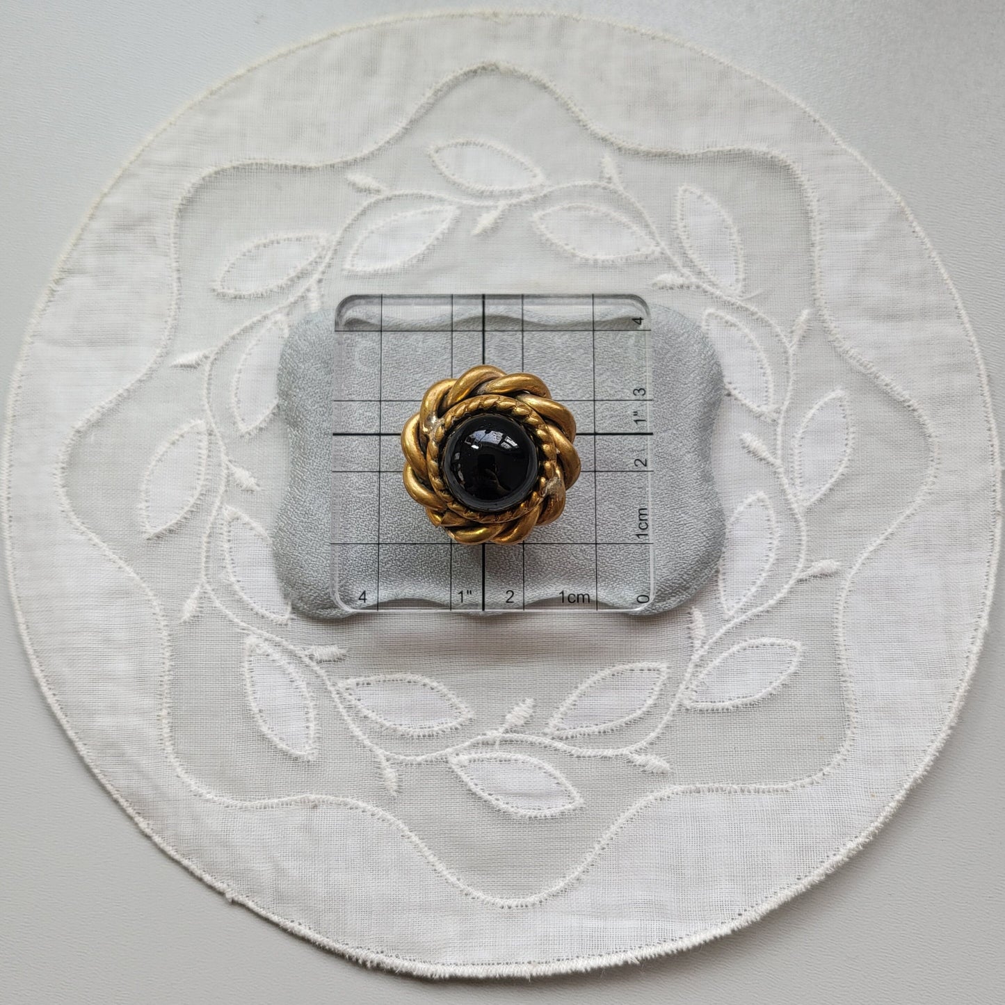 Clip on - Butler and Wilson Black Cabochon Glass Clip on Earrings