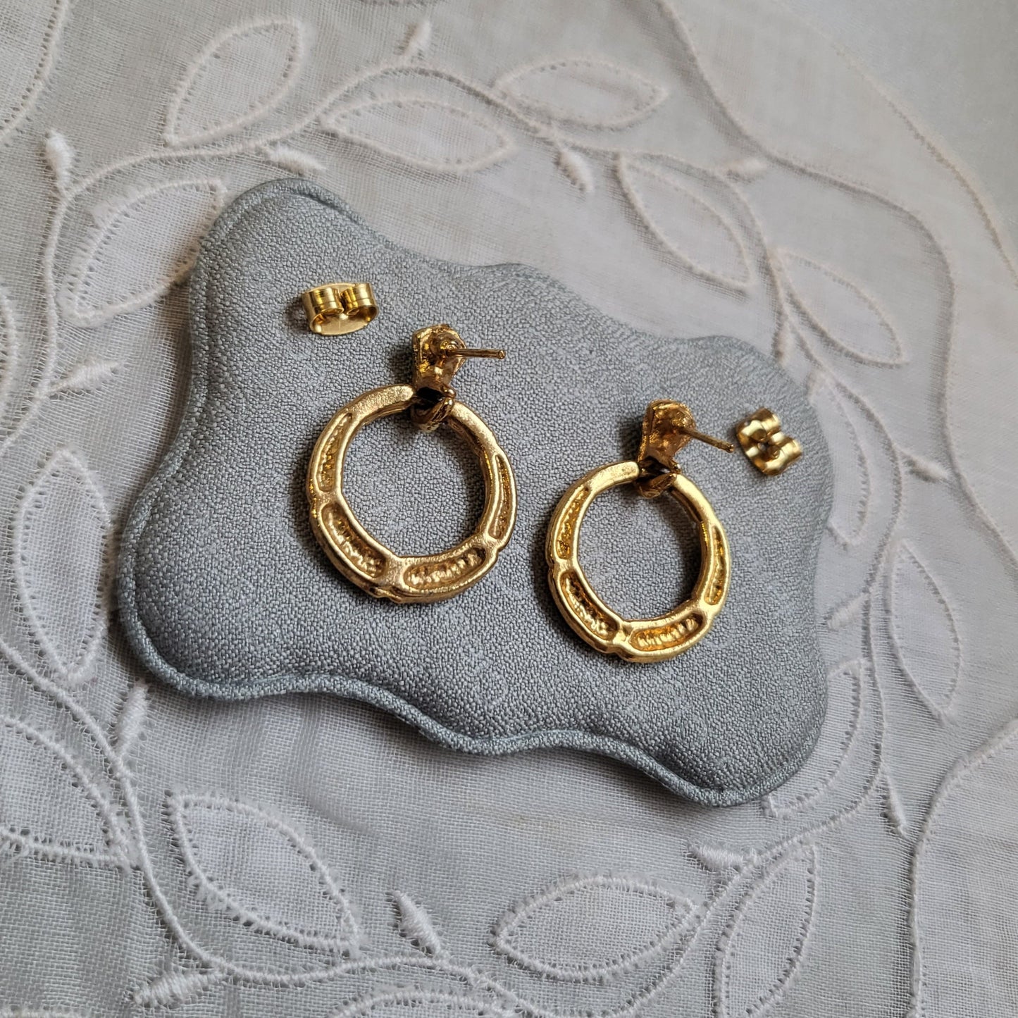 Posts - Turquoise Enamel Small Door Knocker Pierced Earrings