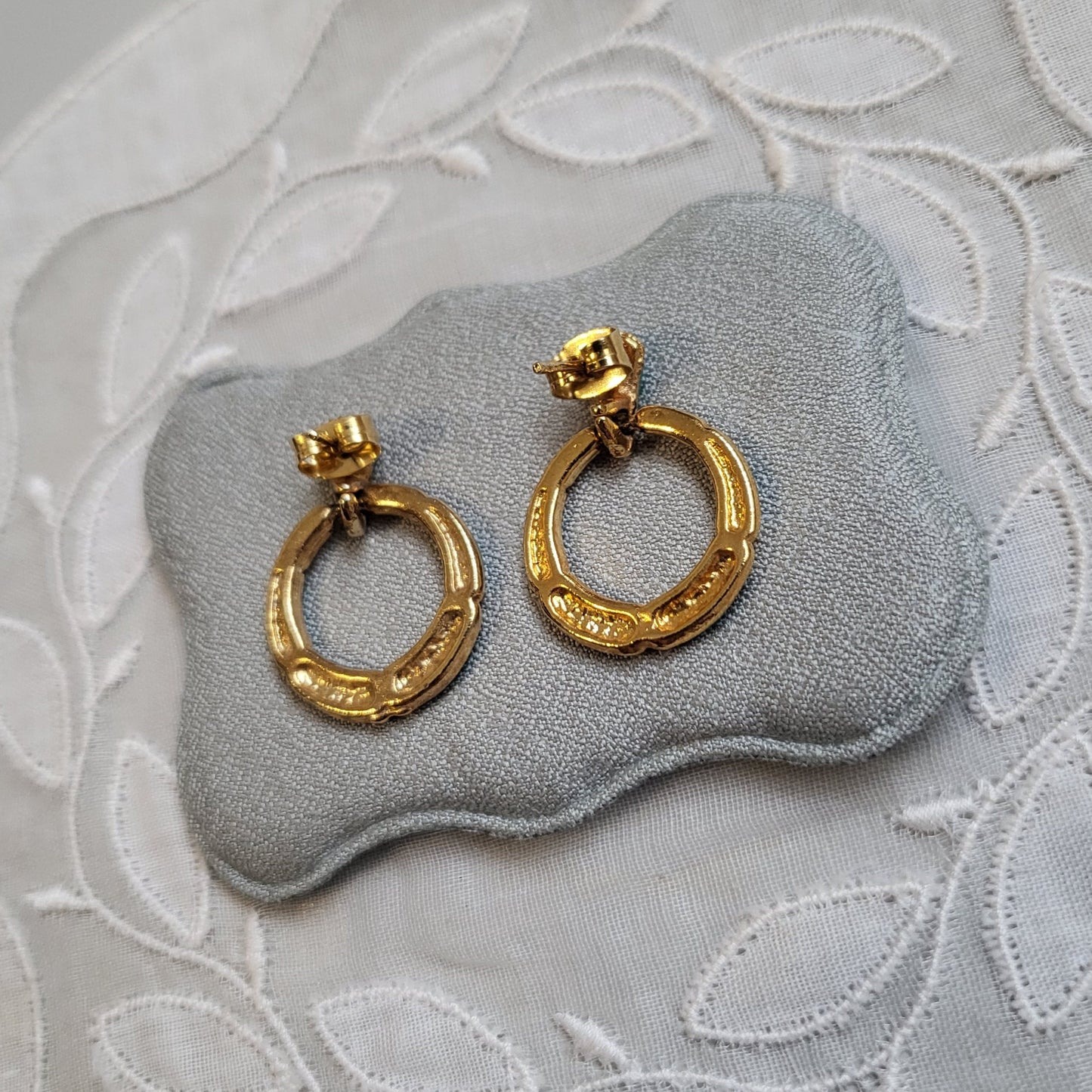 Posts - Turquoise Enamel Small Door Knocker Pierced Earrings