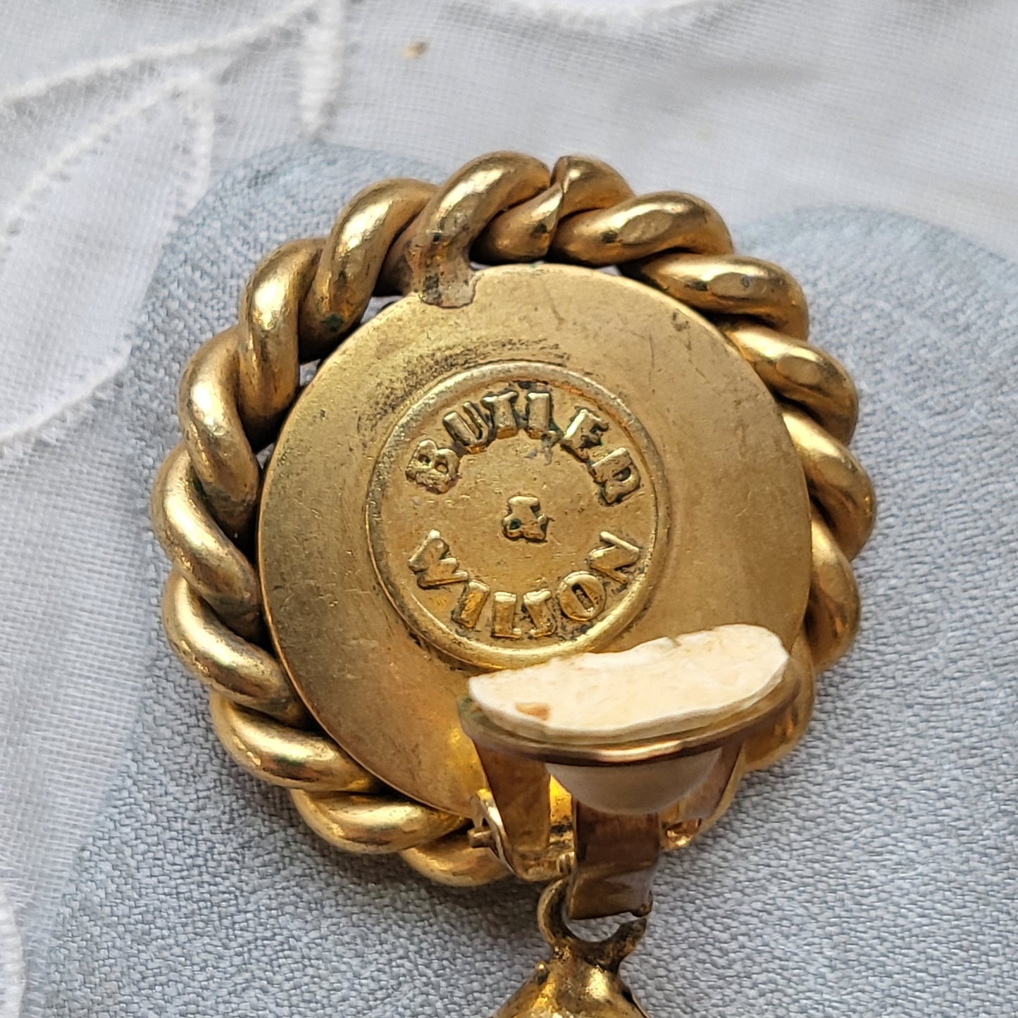 Clip on - Butler and Wilson Gold Statement Tassel Clip on Earrings