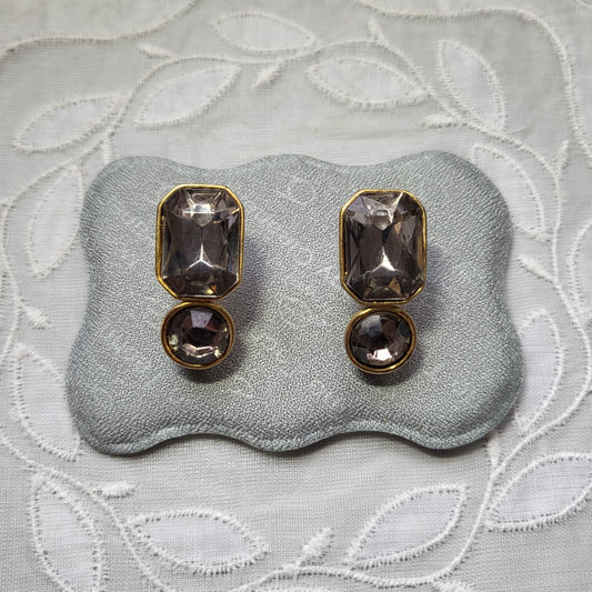 Posts - TAT Grey Crystals Post Earrings