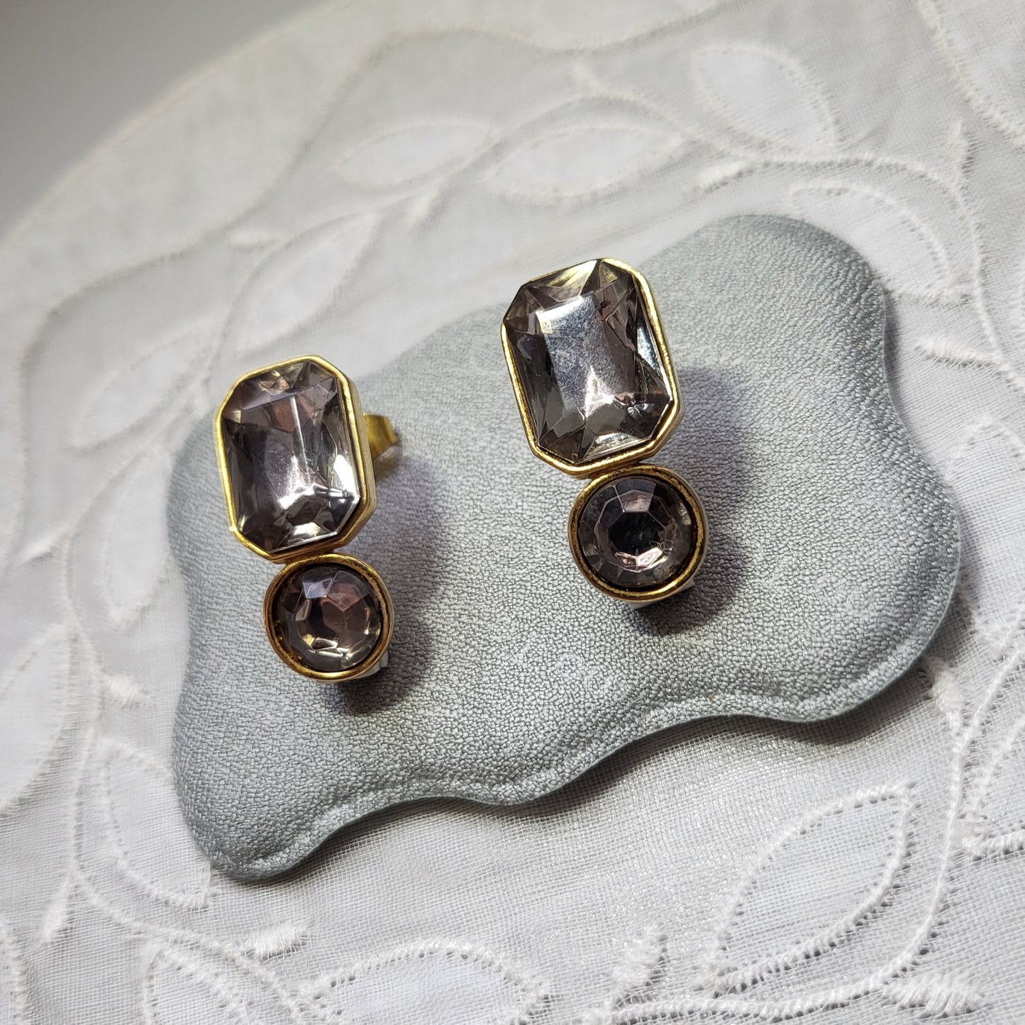 Posts - TAT Grey Crystals Post Earrings