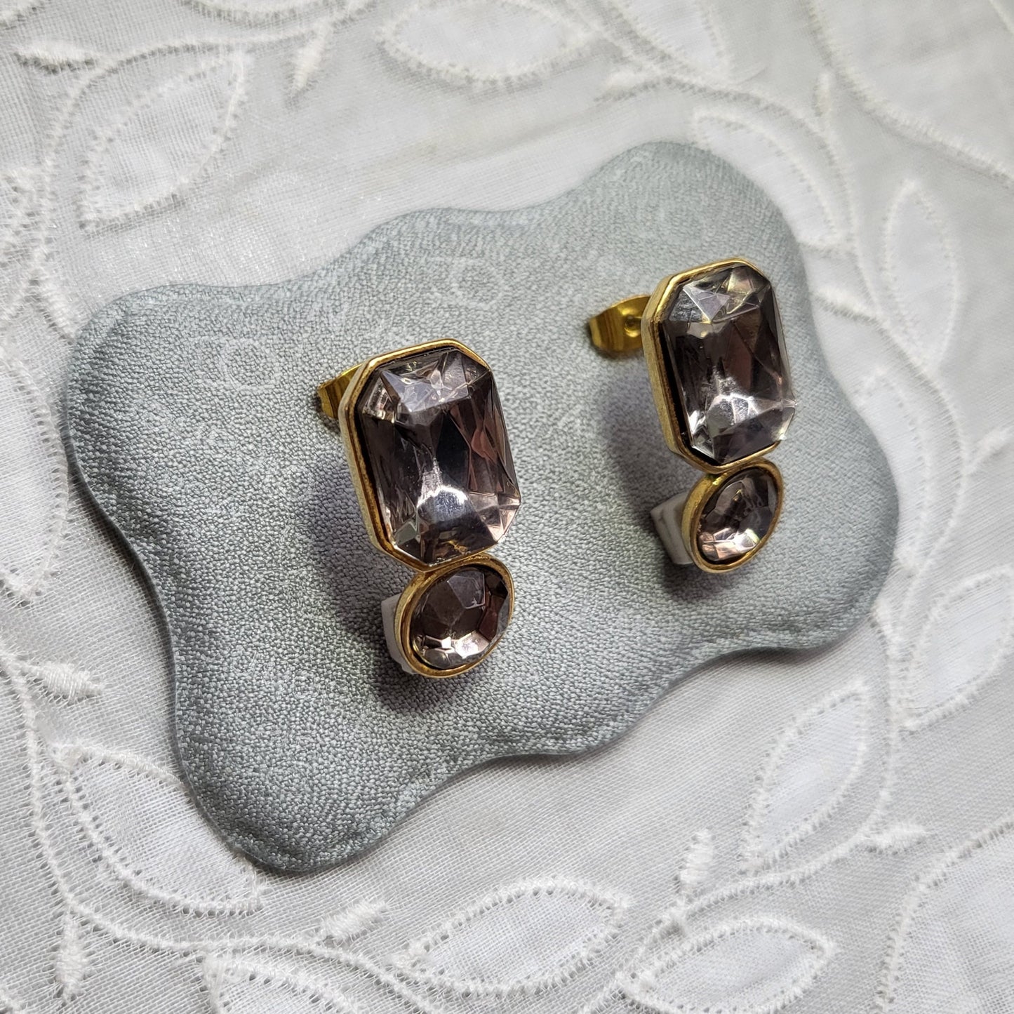 Posts - TAT Grey Crystals Post Earrings