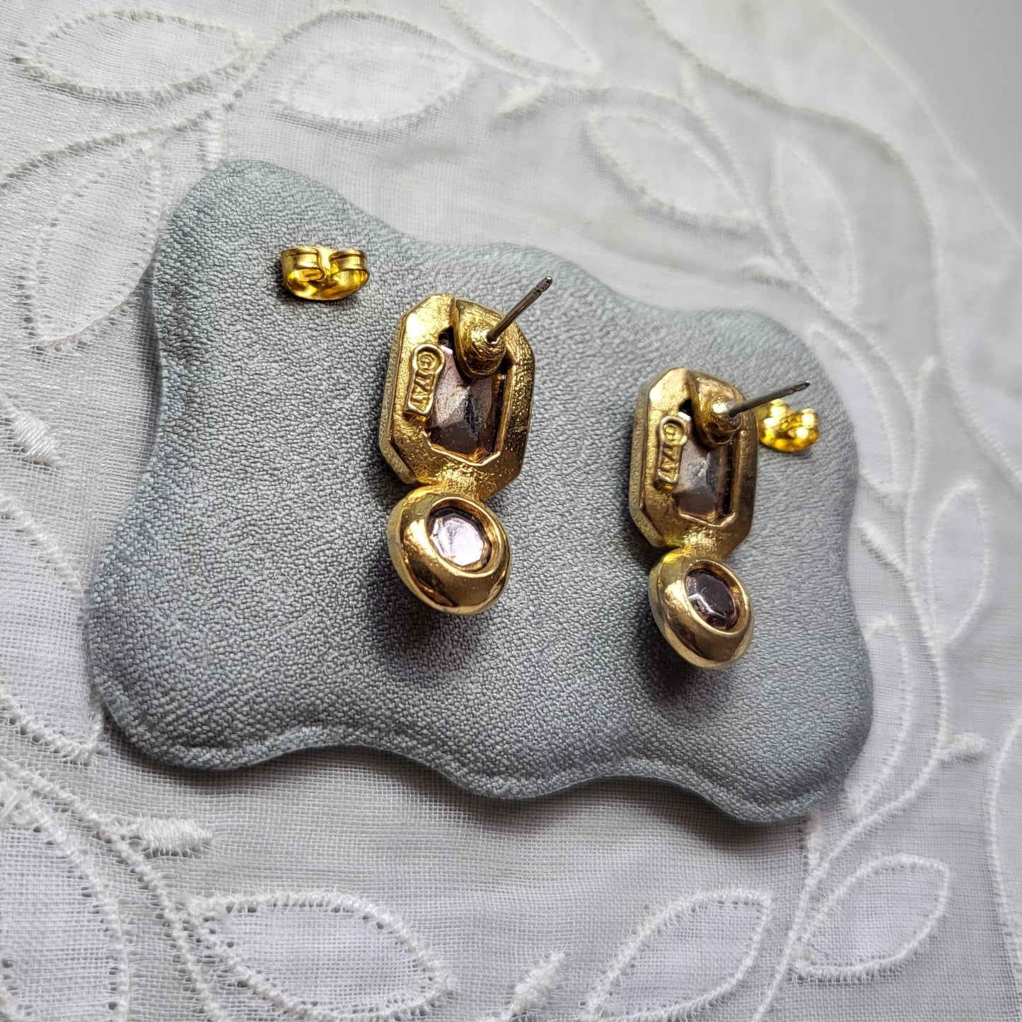 Posts - TAT Grey Crystals Post Earrings