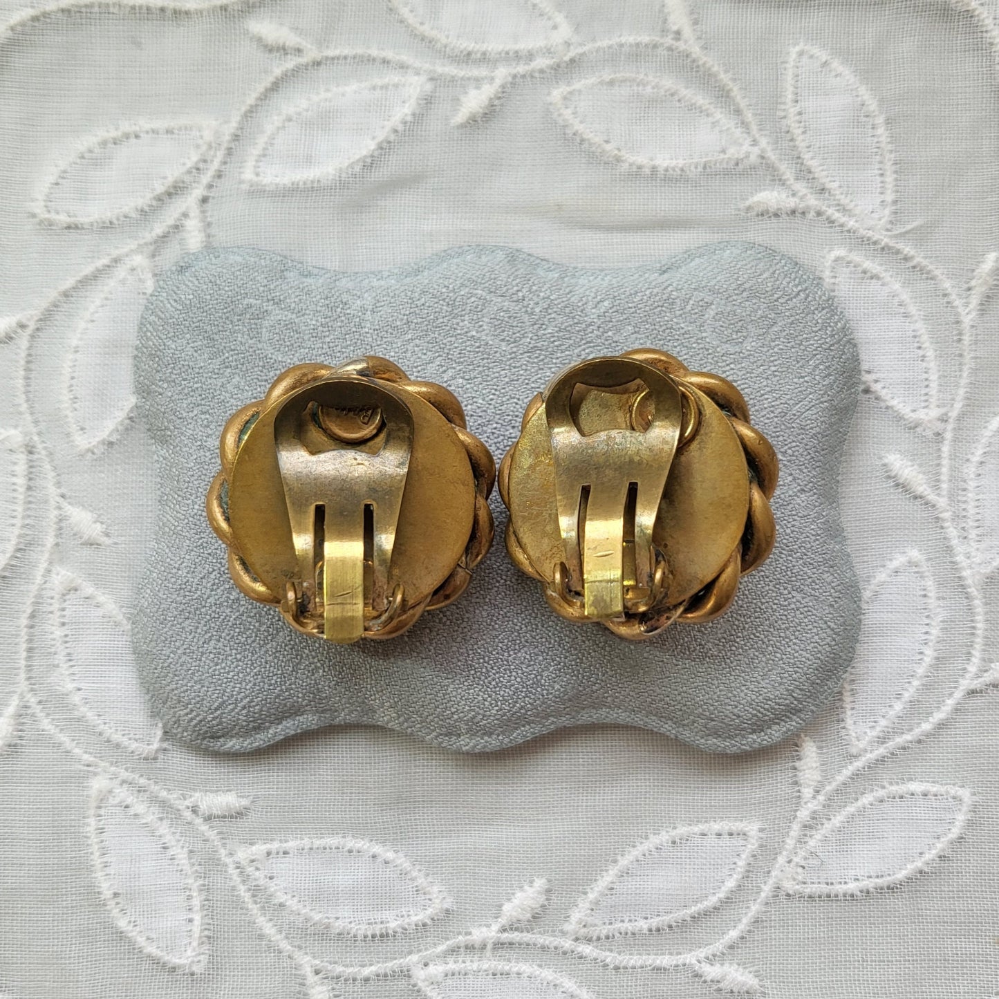 Clip on - Butler and Wilson Black Cabochon Glass Clip on Earrings