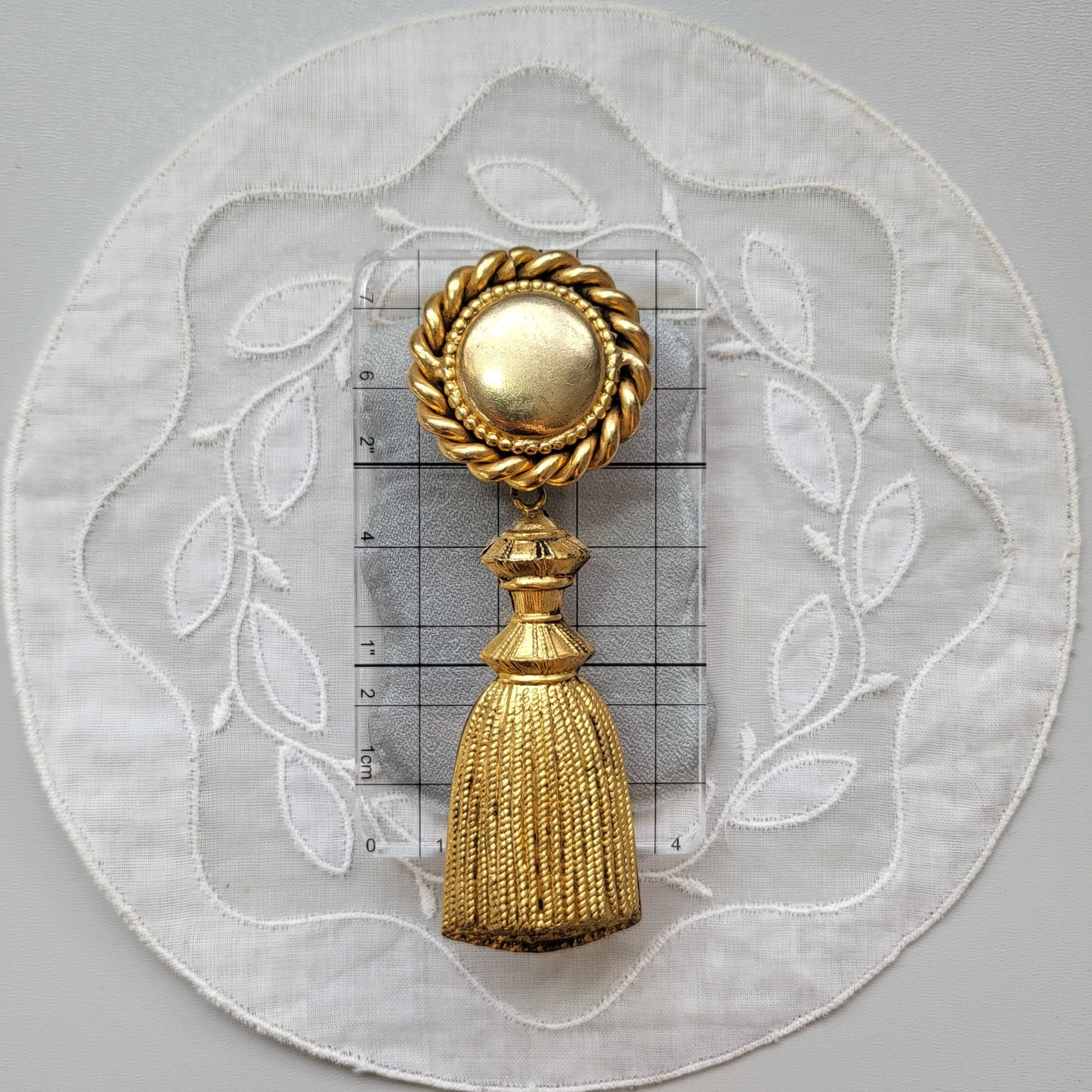 Clip on - Butler and Wilson Gold Statement Tassel Clip on Earrings