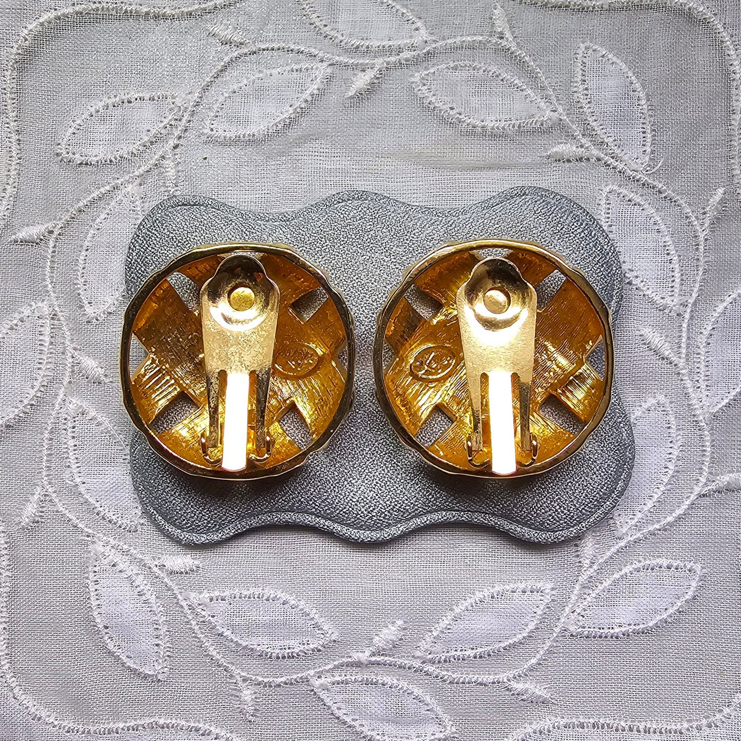 Clip on - Keyes White Enamel Clip on Earrings