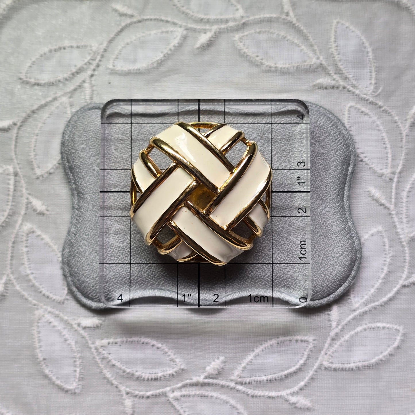 Clip on - Keyes White Enamel Clip on Earrings