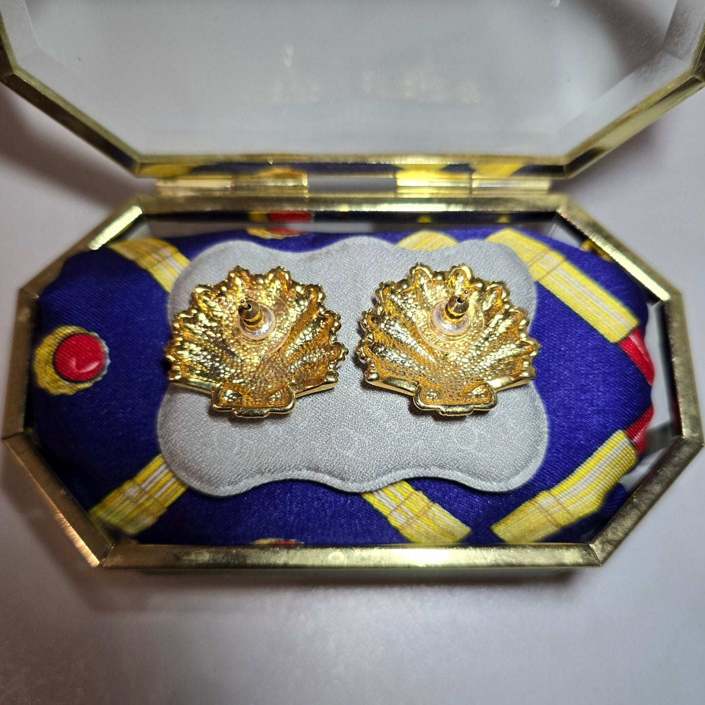 Posts - Gold Crystal Shell Stud Earrings