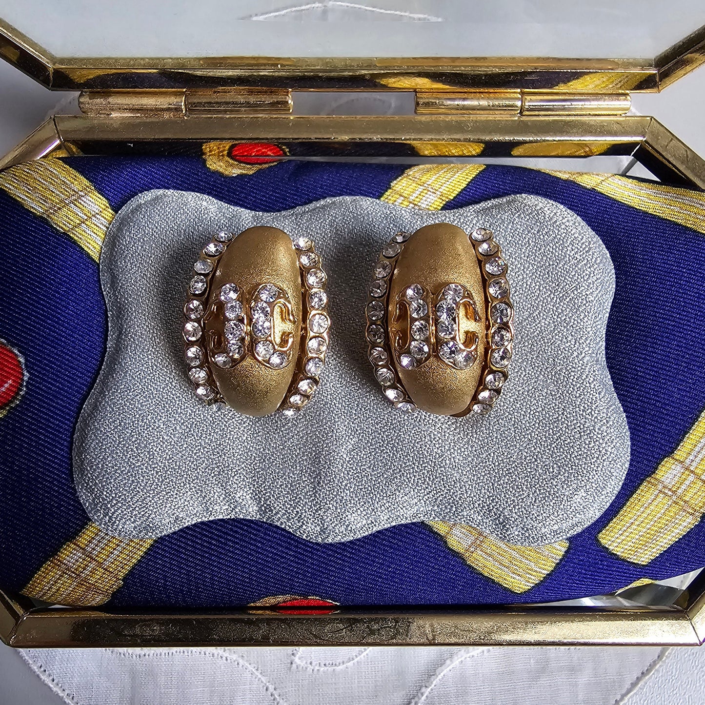 Clip on - Crystal Half Hoop Clip On Earrings