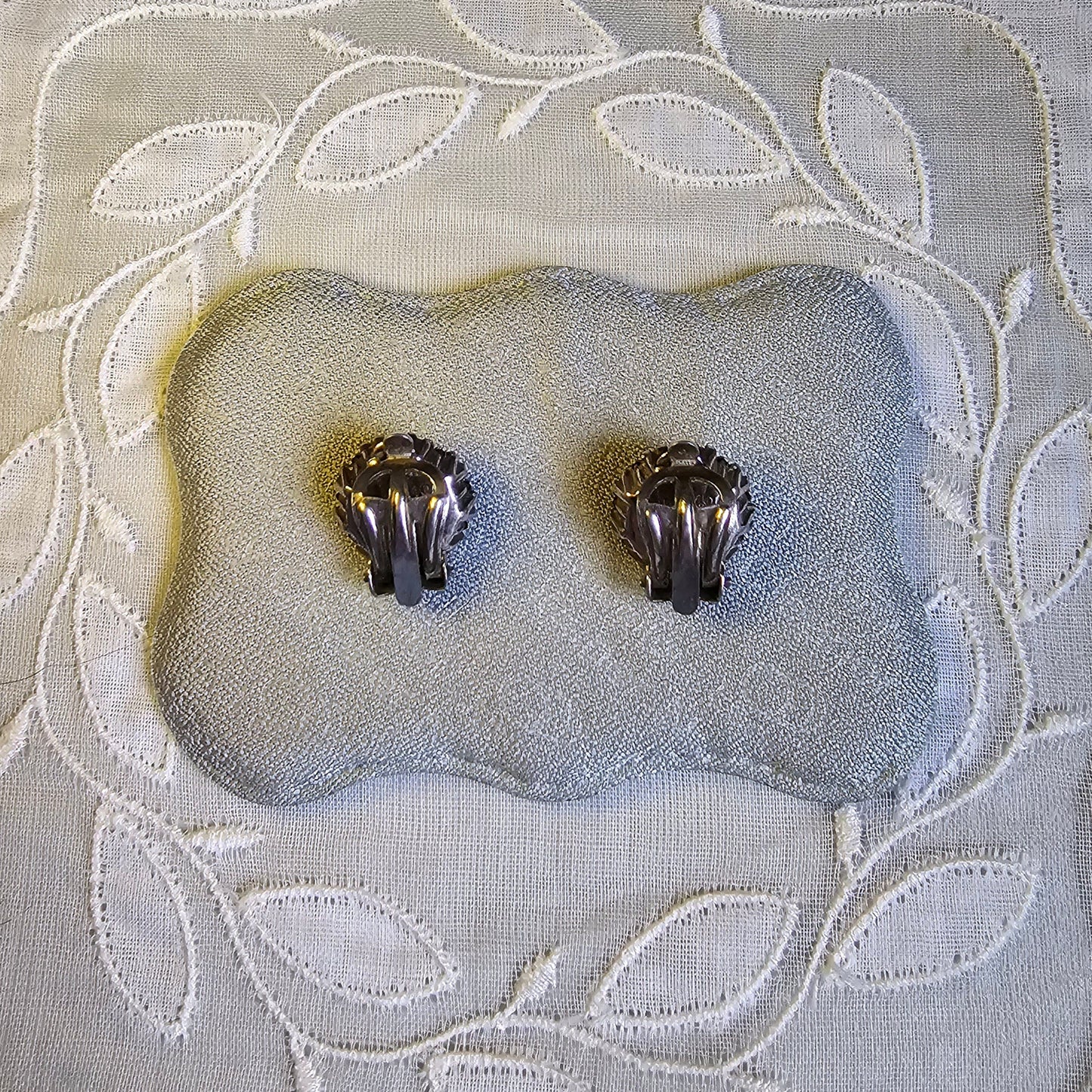 Clip on - Pink Opaline and Clear Crystals Halo Clip on Earrings