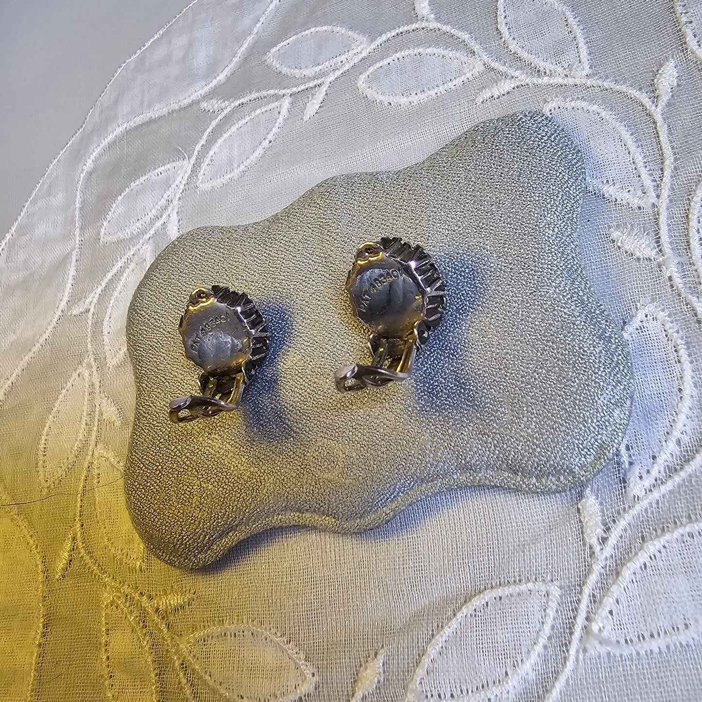 Clip on - Pink Opaline and Clear Crystals Halo Clip on Earrings