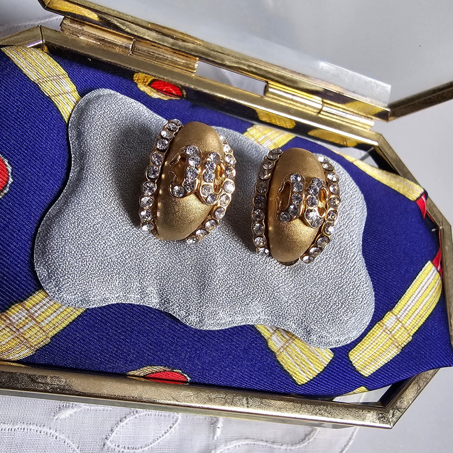 Clip on - Crystal Half Hoop Clip On Earrings