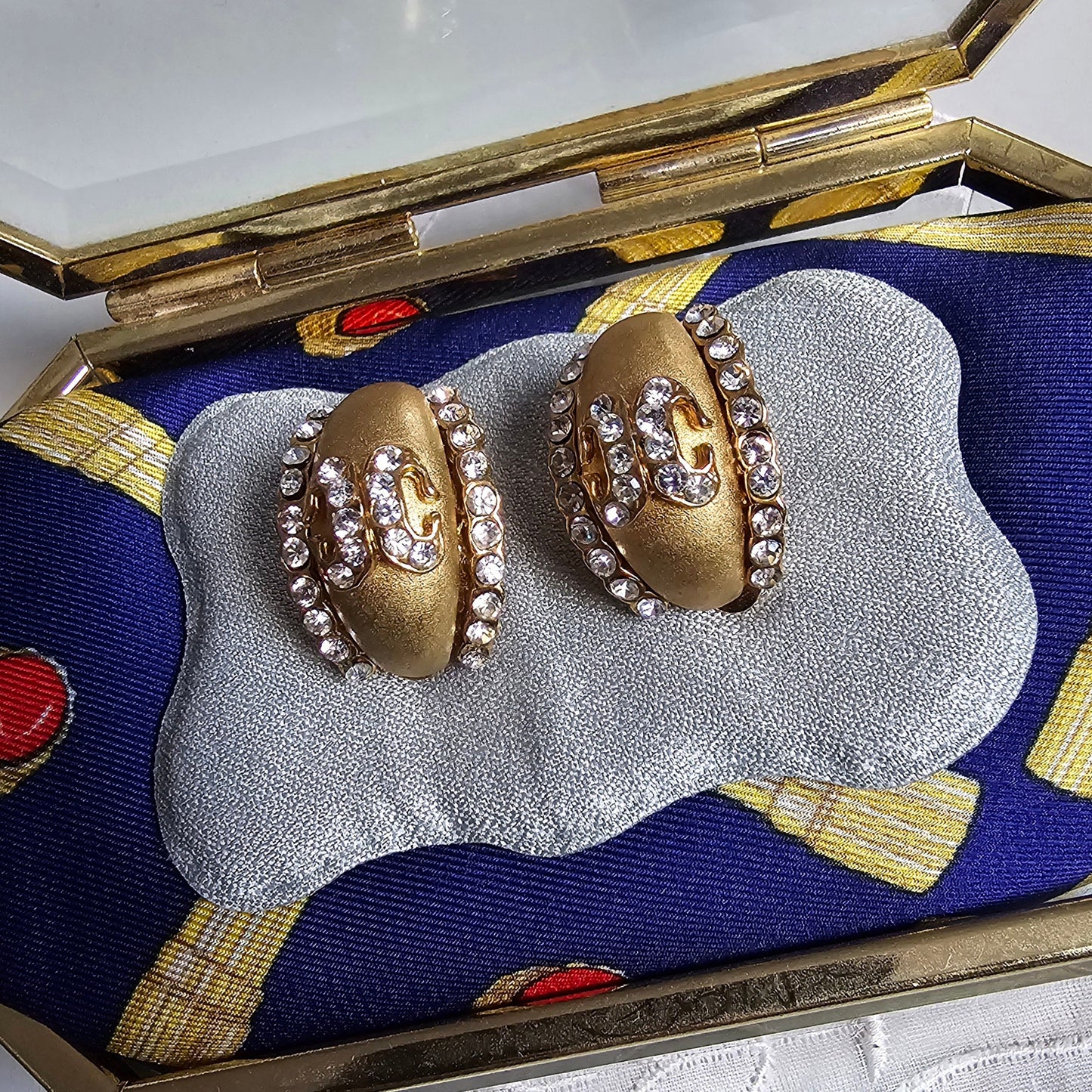 Clip on - Crystal Half Hoop Clip On Earrings