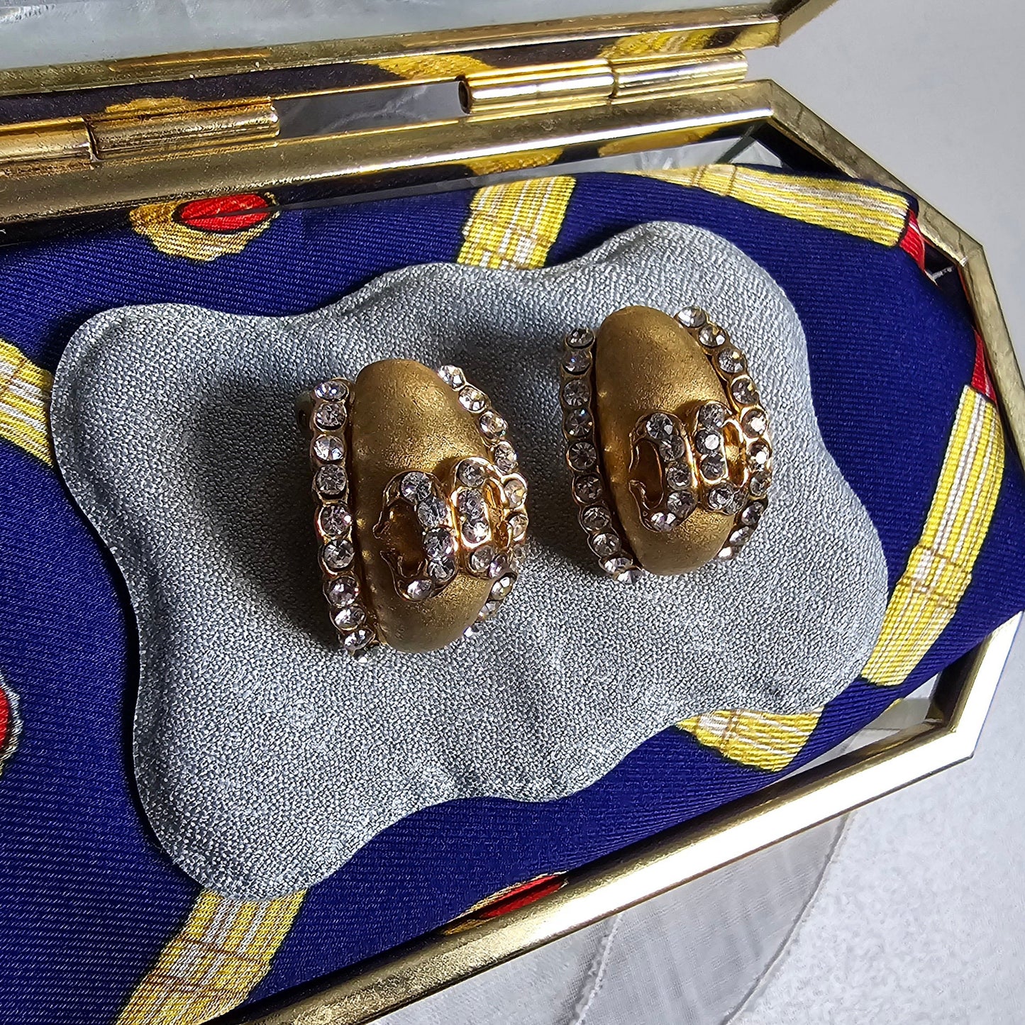 Clip on - Crystal Half Hoop Clip On Earrings