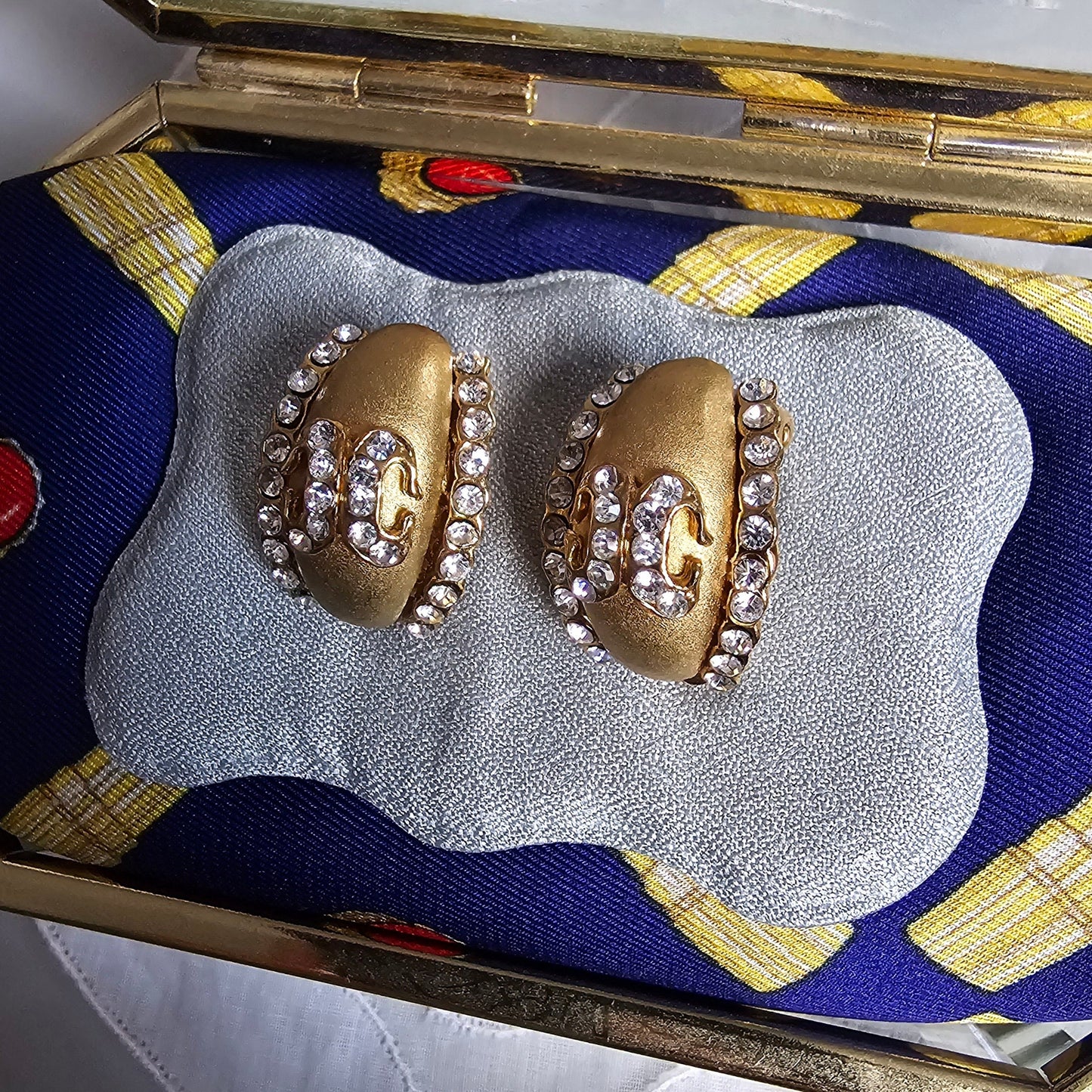 Clip on - Crystal Half Hoop Clip On Earrings