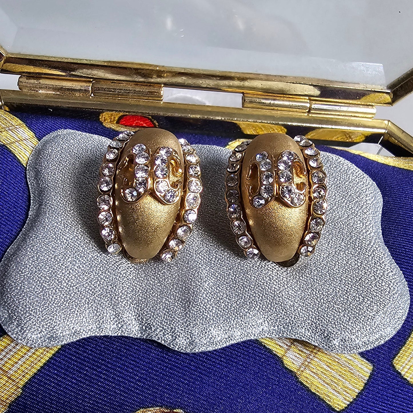 Clip on - Crystal Half Hoop Clip On Earrings