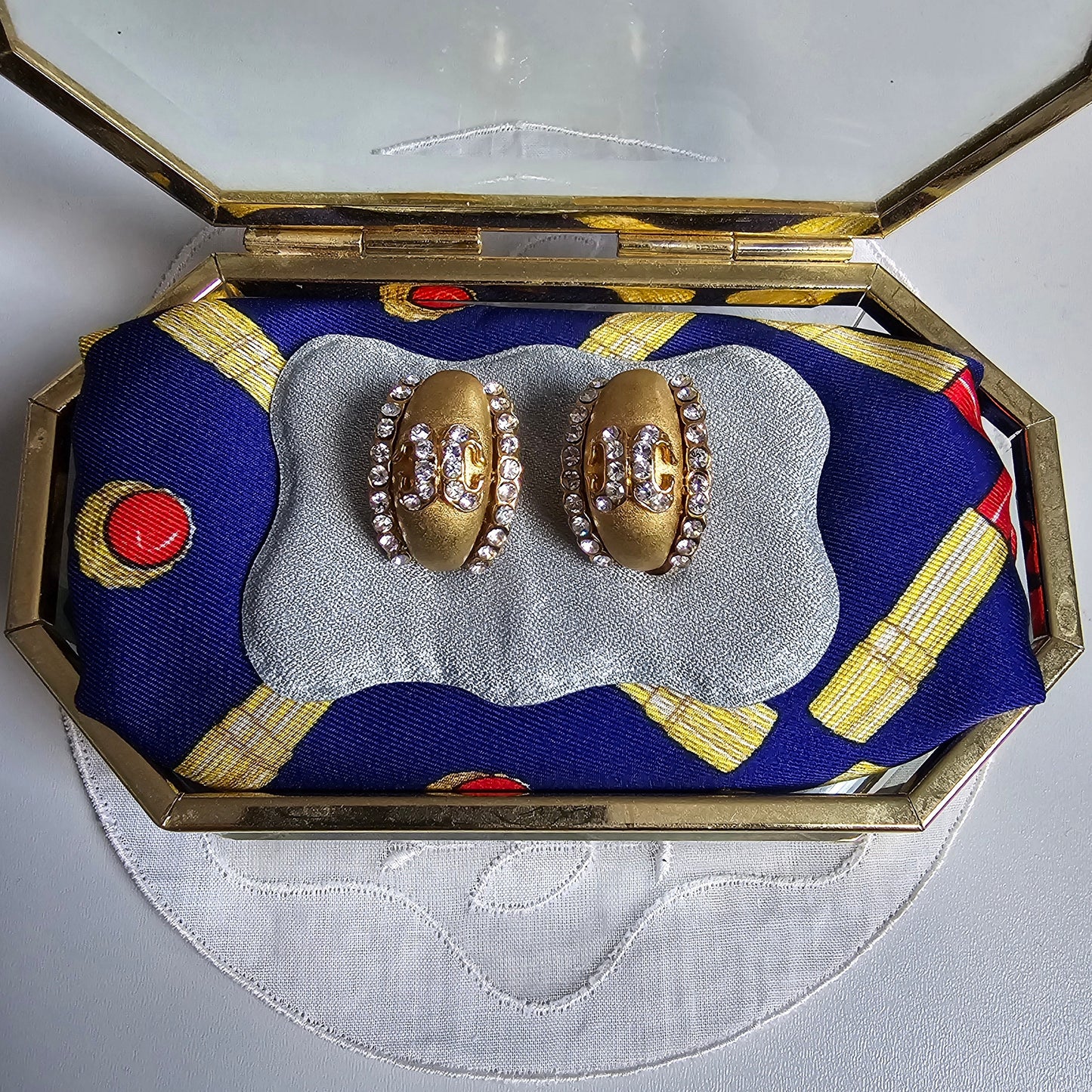 Clip on - Crystal Half Hoop Clip On Earrings