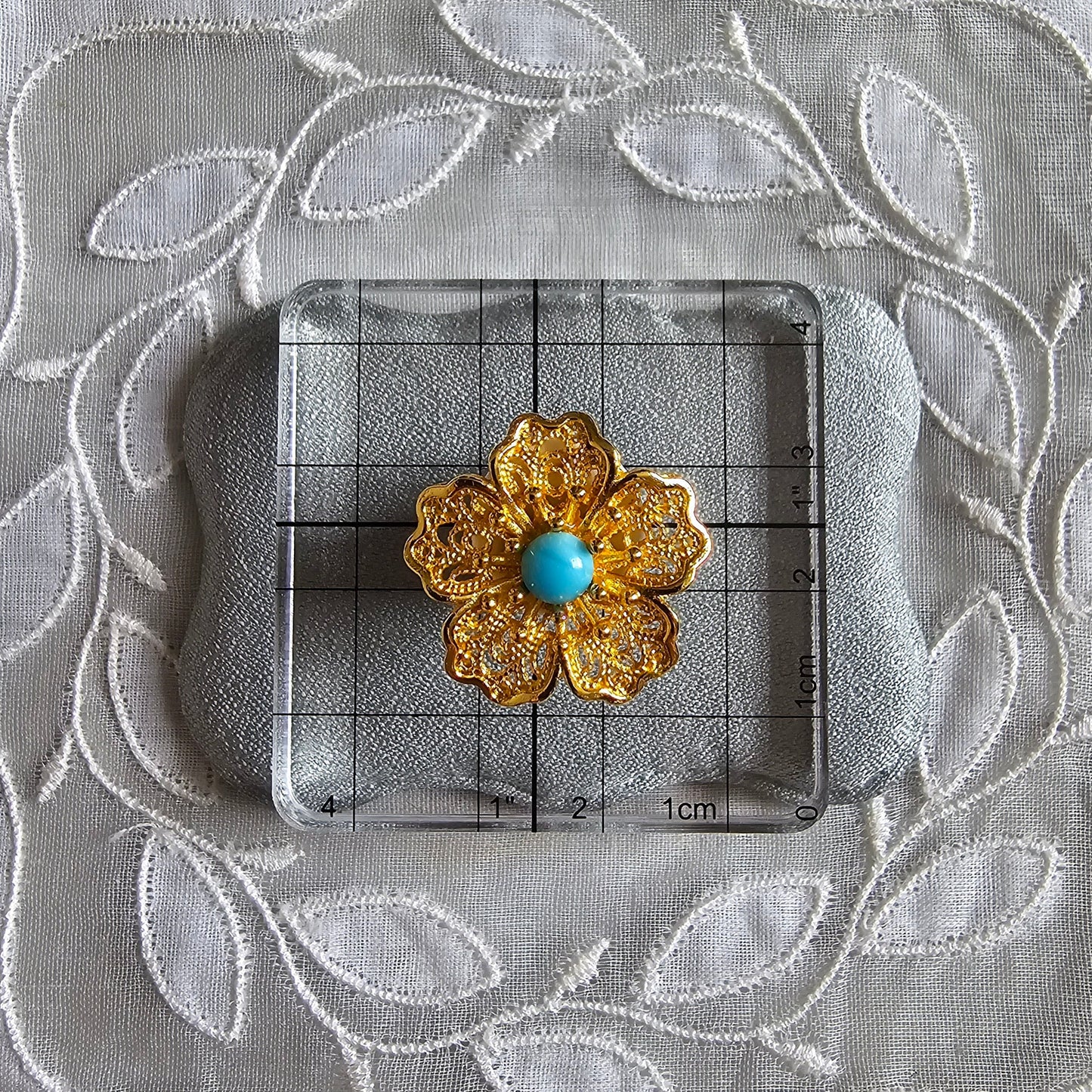 Posts - Filigree Turquoise Flower Stud Earrings