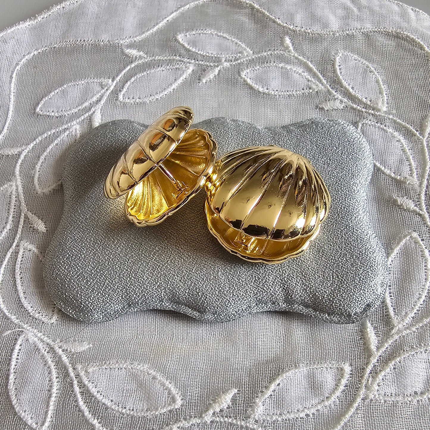 Posts - Gold Shell Pierced Earrings