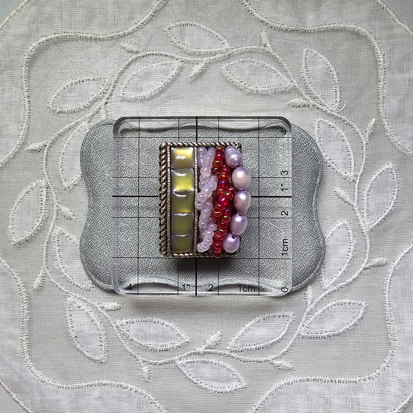 Clip on - Multicolour Iridescent Beads and Pearls Clip On Earrings