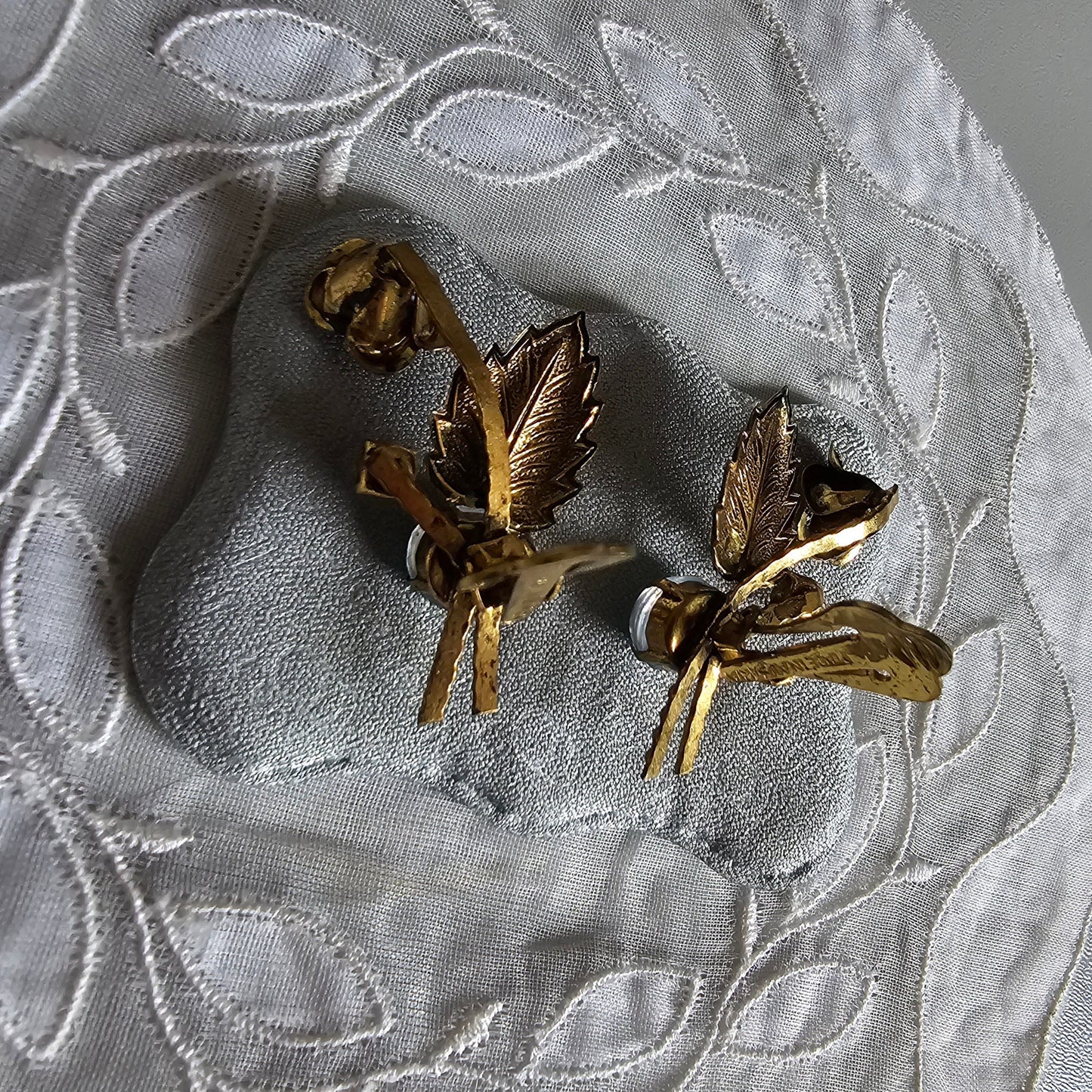 Clip on - Austrian Glass Flower Clip on Earrings