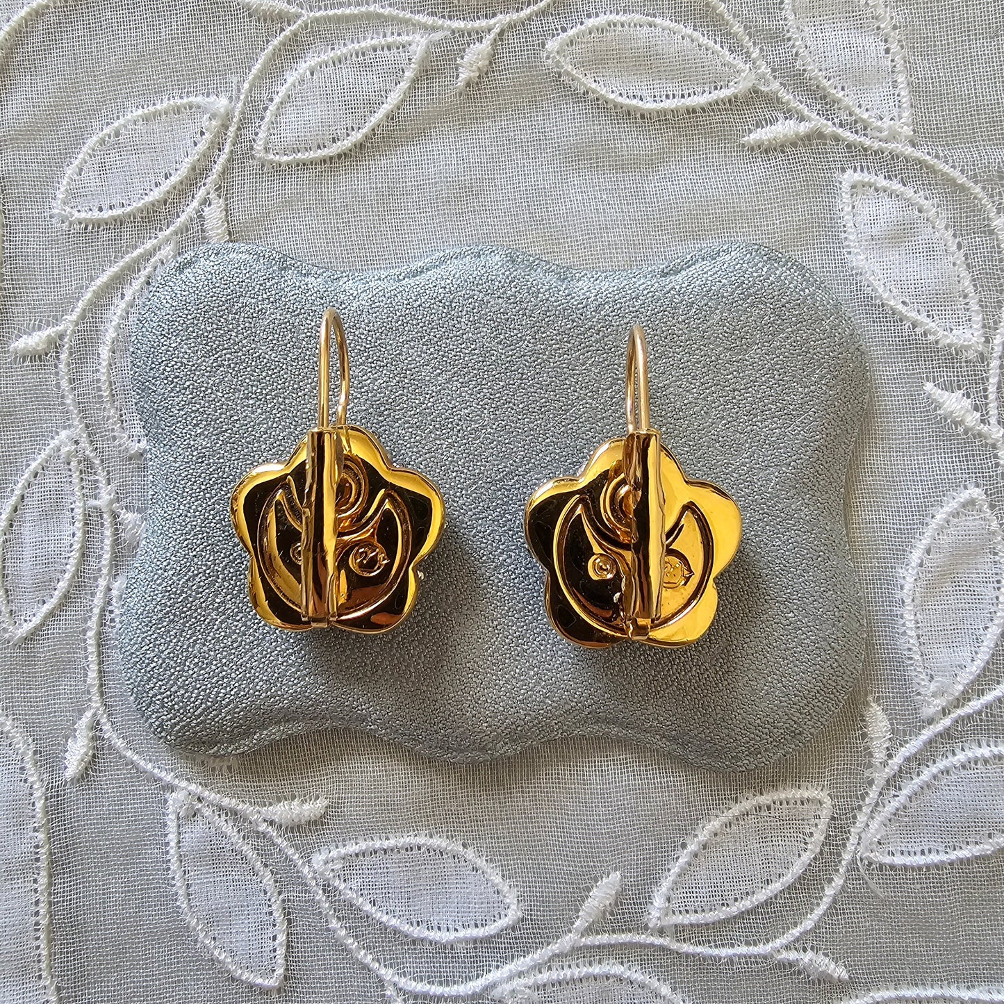 Hooks - Swarovski Crystal Flower Motif Hook Earrings