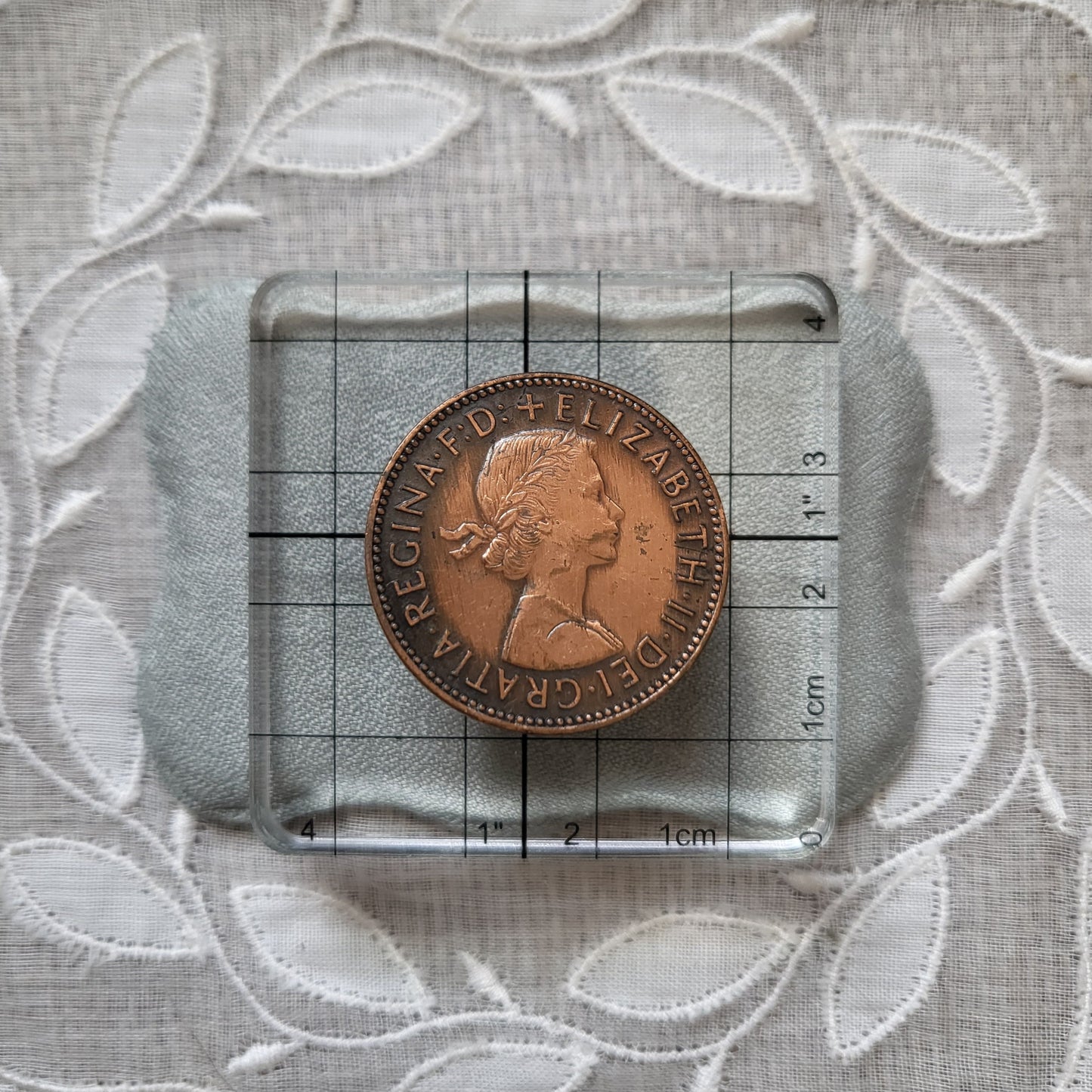 Clip on - Elizabeth II 1959 Half Penny Coin Clip on Earrings