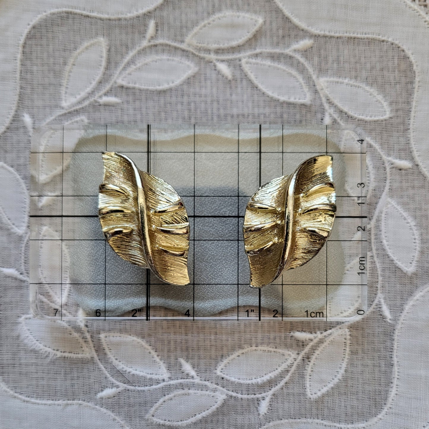 Clip on - Coro Gold Leaf Clip on Earrings