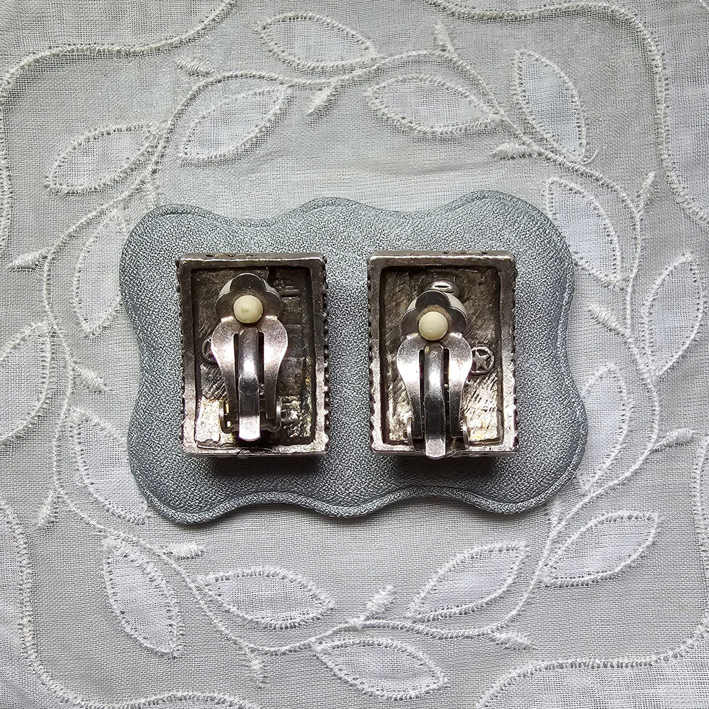 Clip on - Multicolour Iridescent Beads and Pearls Clip On Earrings