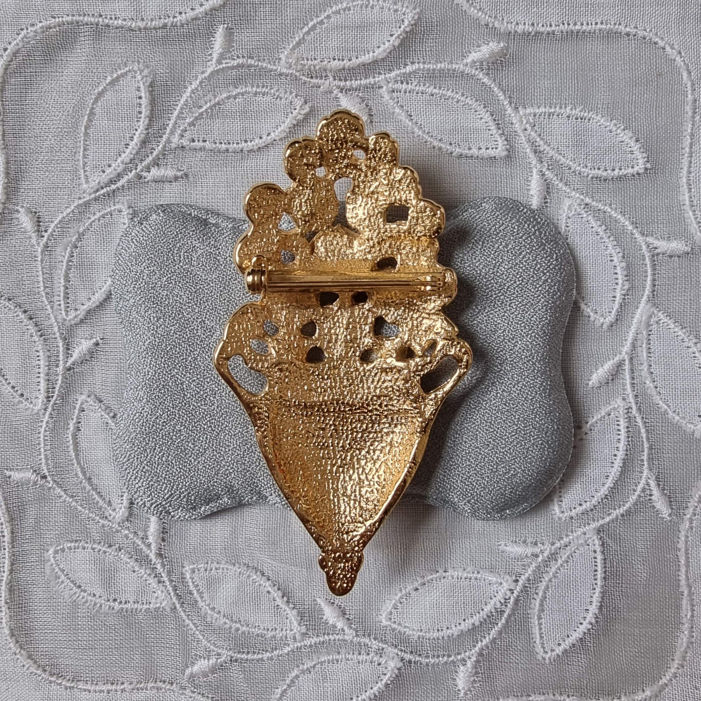 Brooch - Multicoloured Crystal Flower Vase Brooch