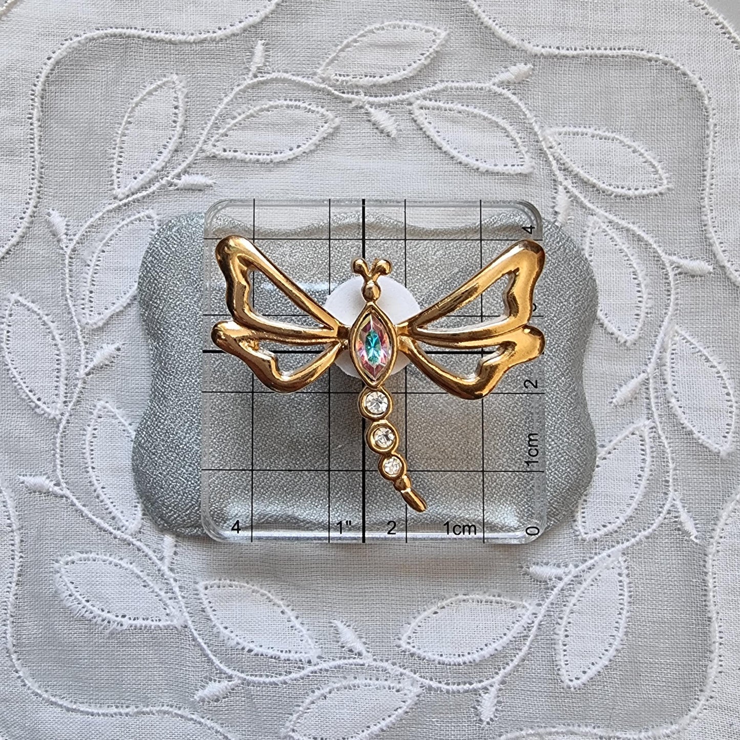 Pin - Aurora Borealis Crystal Dragonfly Pin Brooch