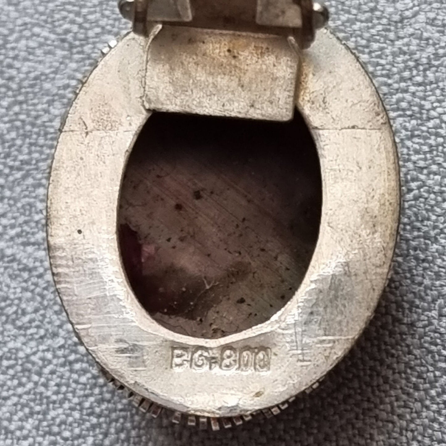 Clip on - 800 Silver Carved Abalone Cameo Earrings