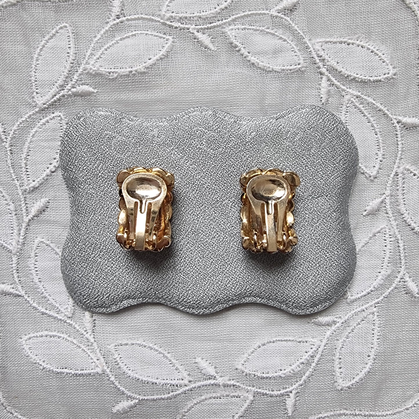 Clip on - Gold and Silver Crystal Plait Clip On Earrings