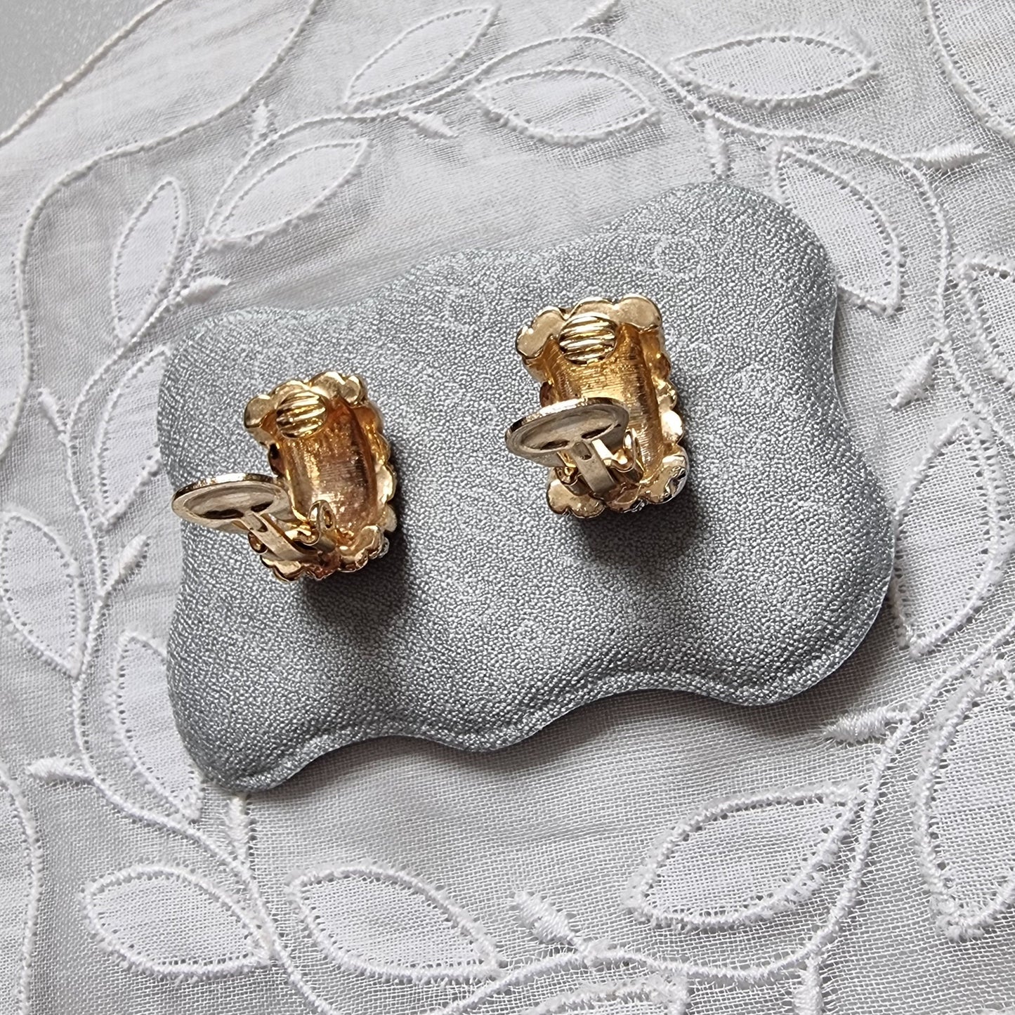 Clip on - Gold and Silver Crystal Plait Clip On Earrings