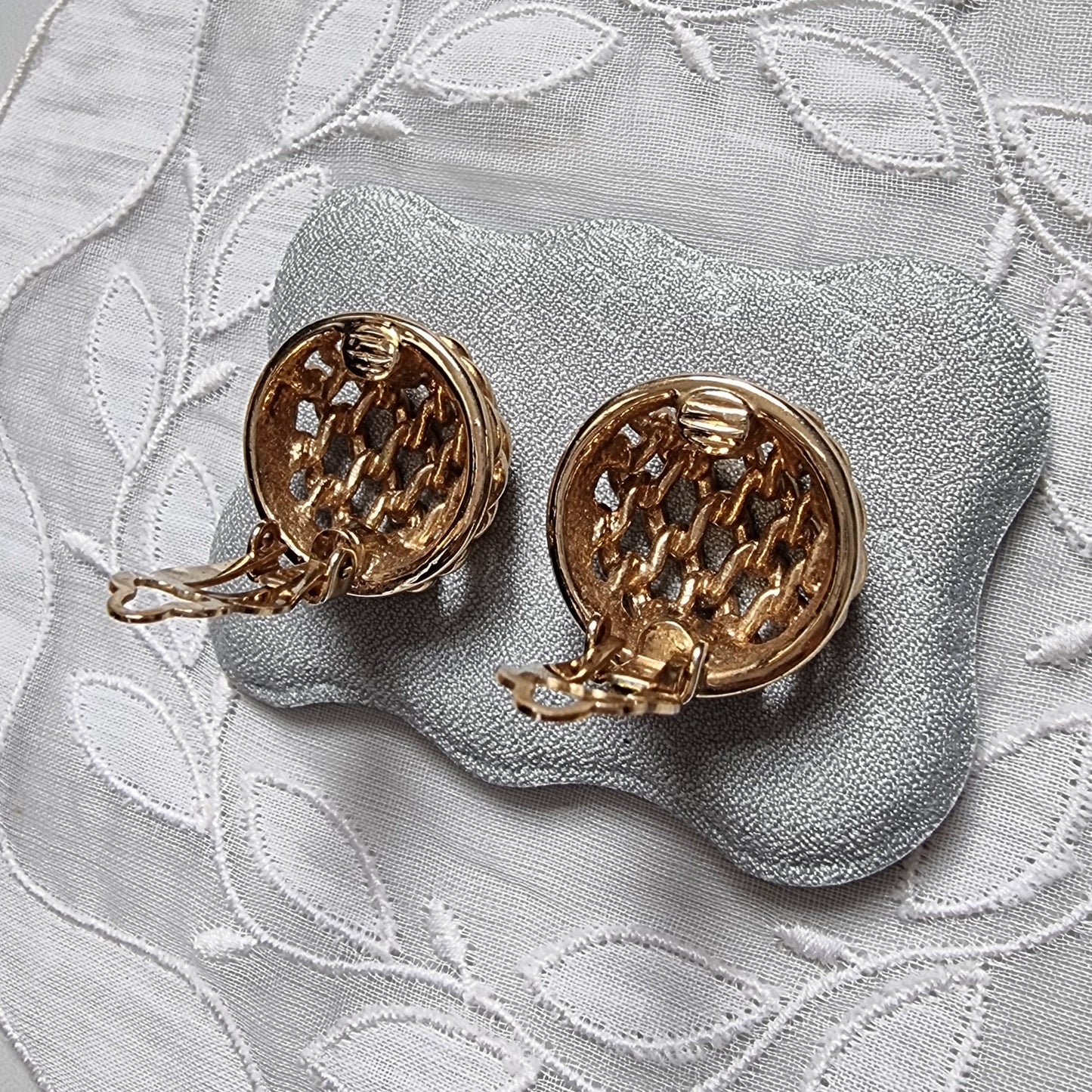 Clip on - Gold Chain Dome Clip on Earrings