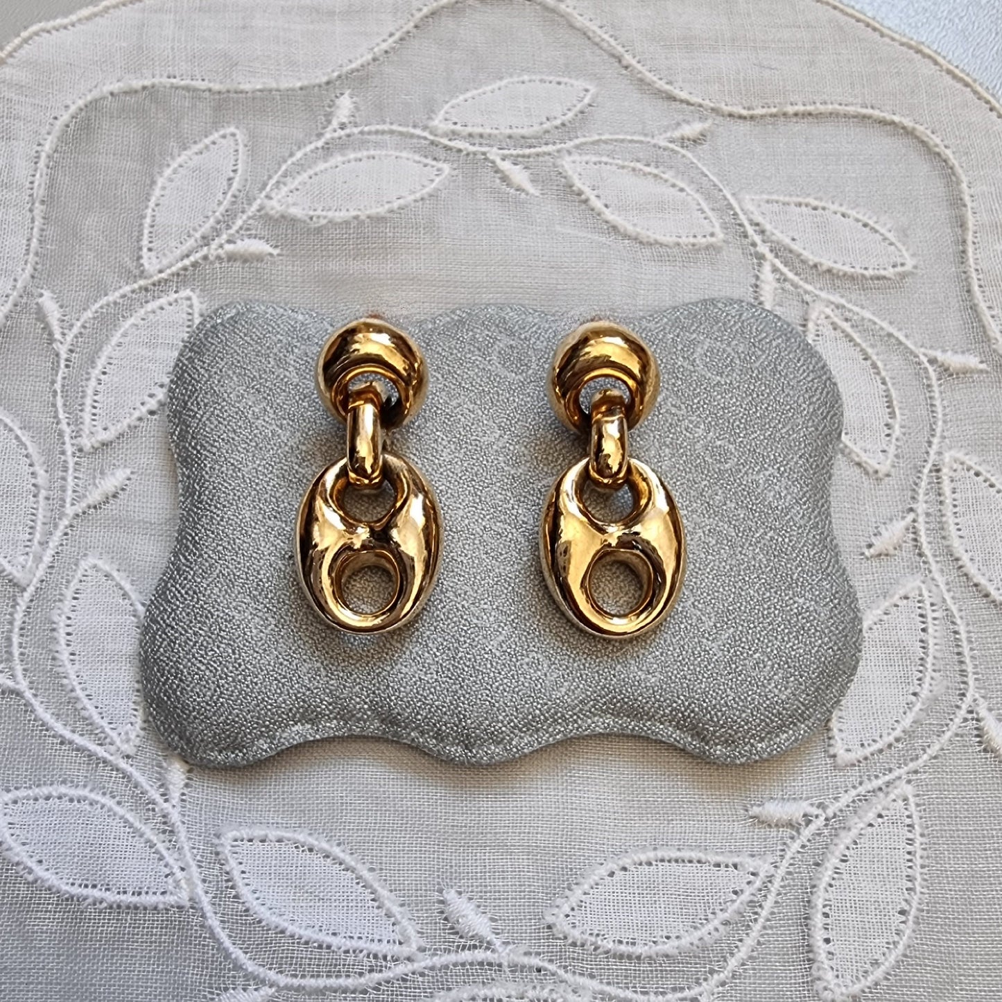 Posts - Gold Chain Link Drop Earrings