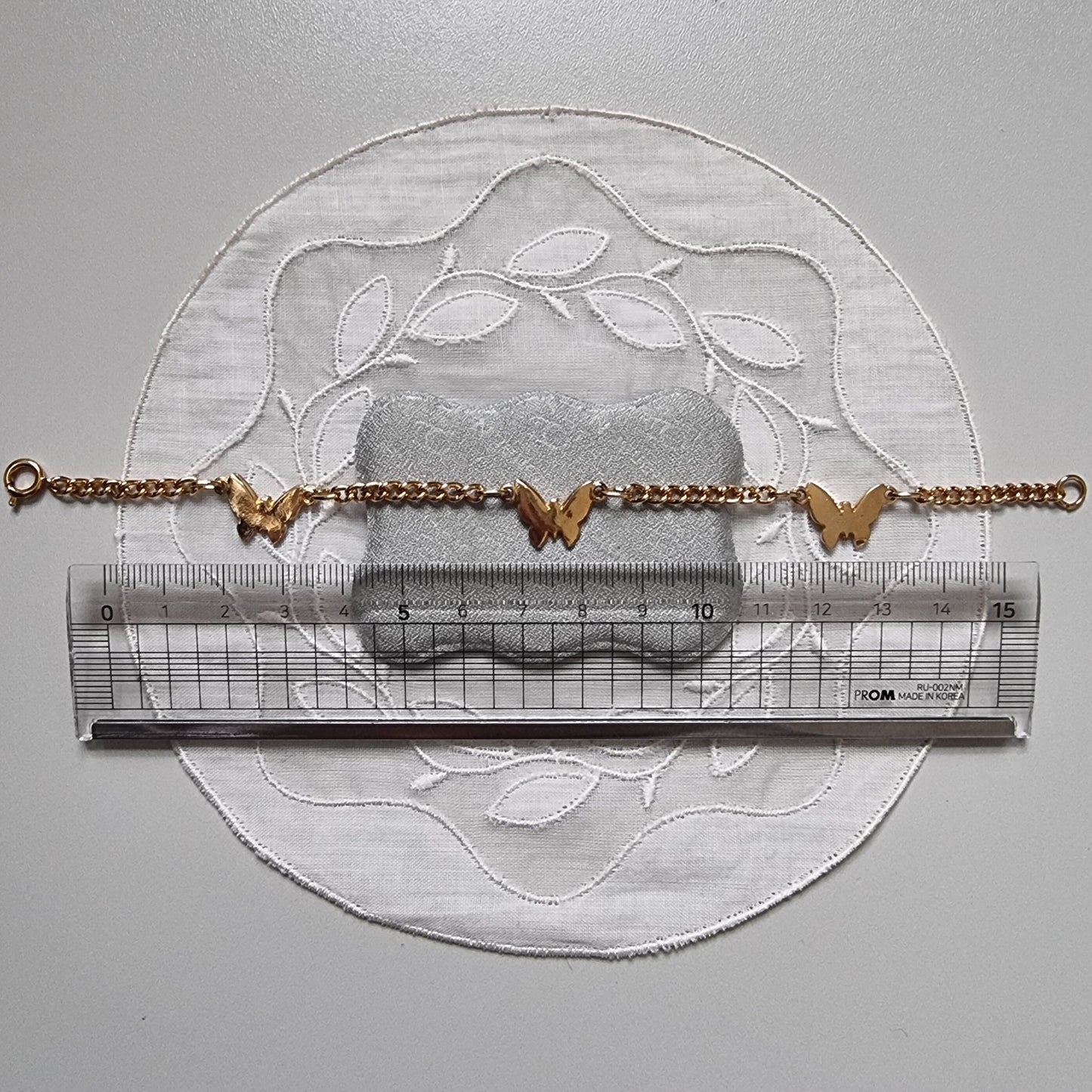 Bracelet - Gold Butterfly Link Curb Chain Bracelet