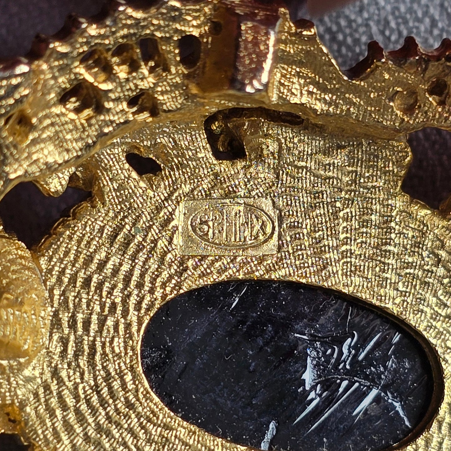 Necklace - Sphinx Pearl and Black Mourning Pendant Necklace