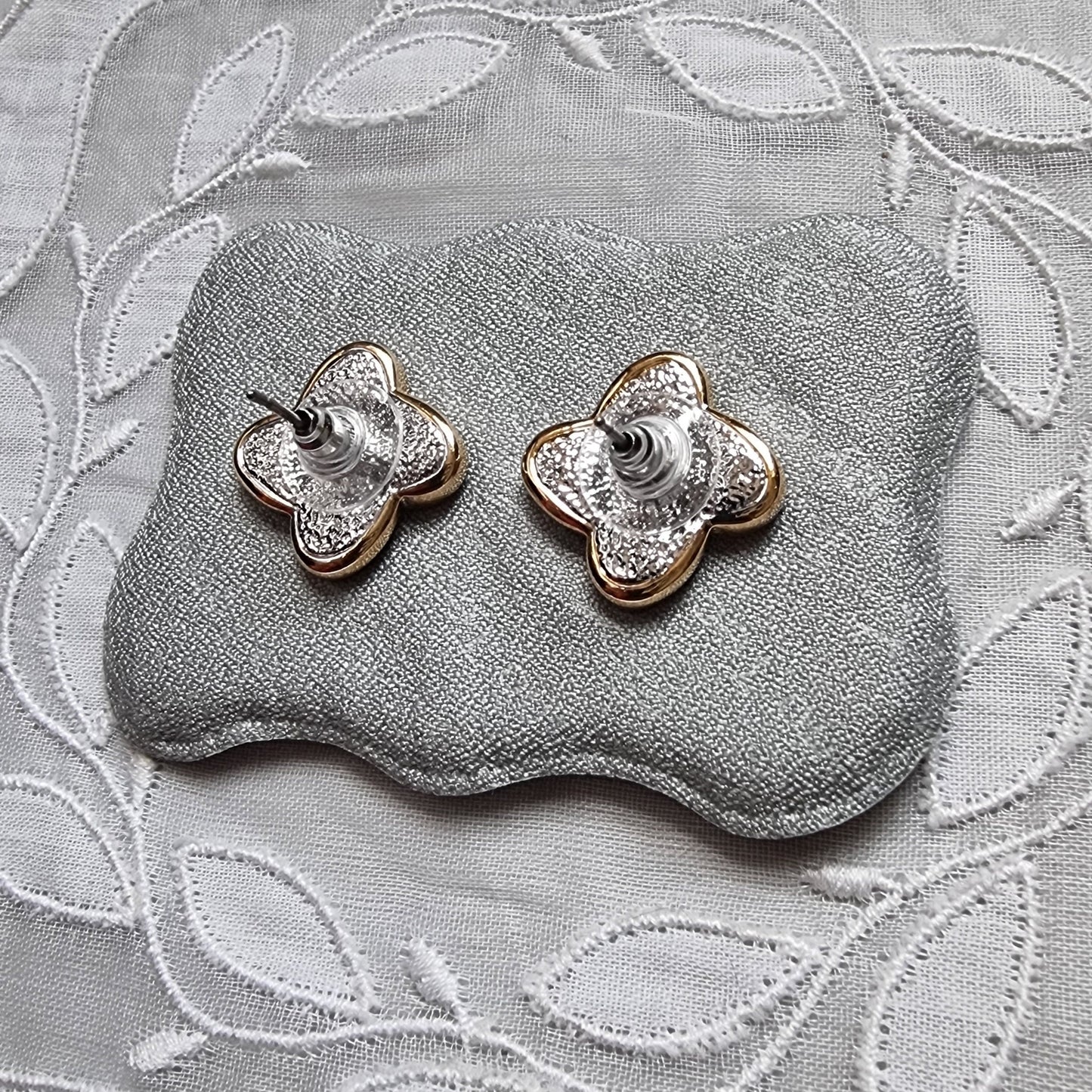 Posts - Gold Crystal Swirl Stud Earrings