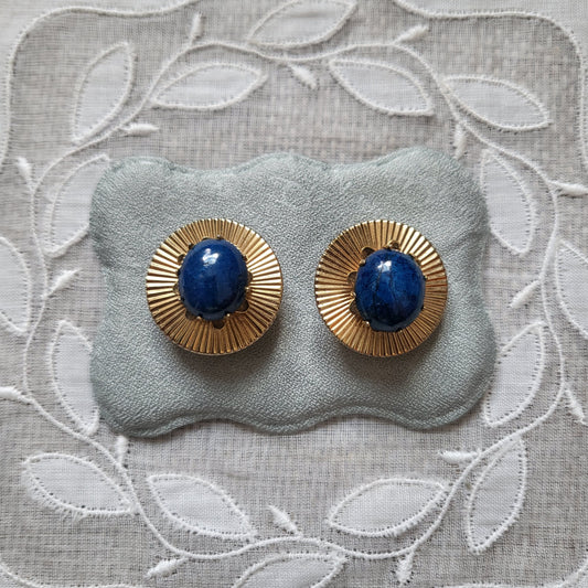 Clip on - Jewelcraft Lapis Lazuli Clip on Earrings