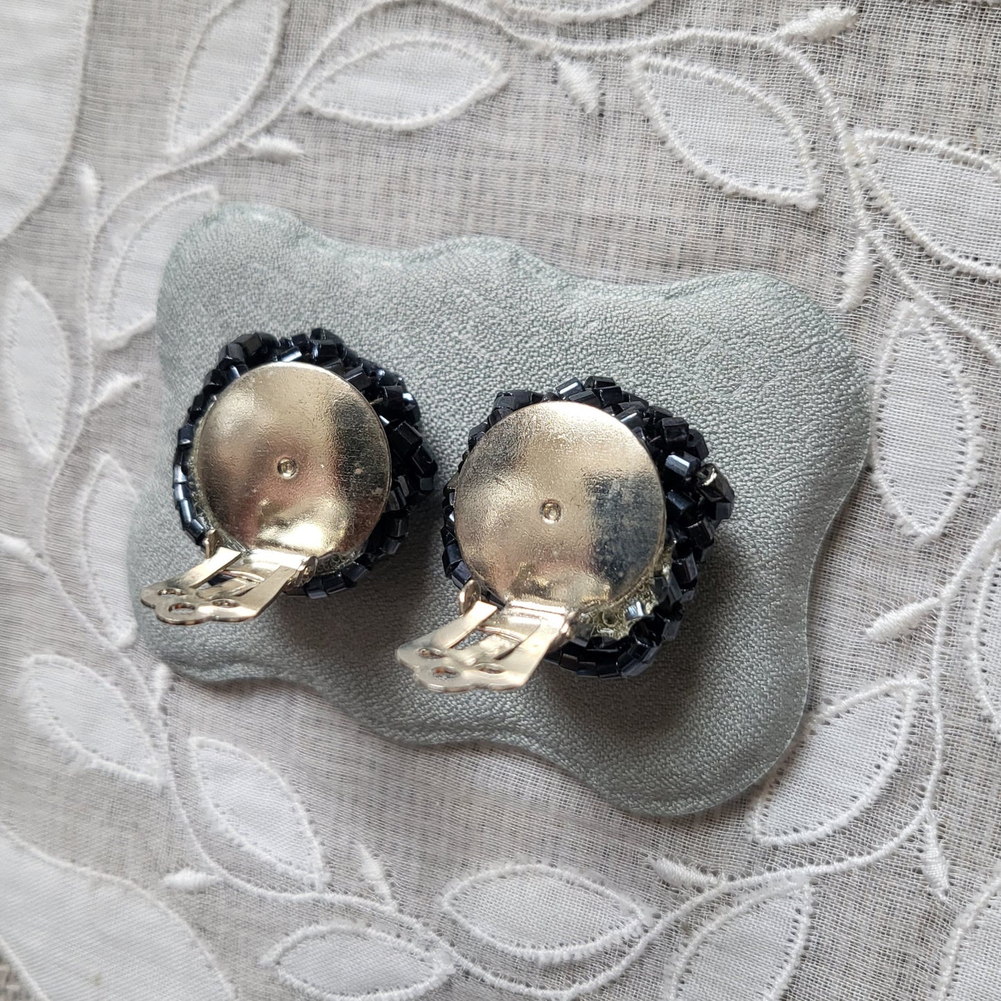 Clip on - Hematite Beads Knot Clip On Earrings