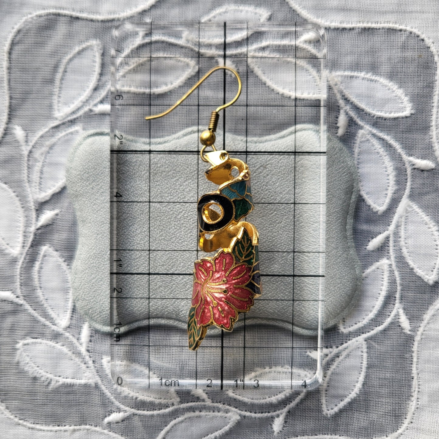 Hooks - Multicolour Enamel Floral Spiral Hook Earrings