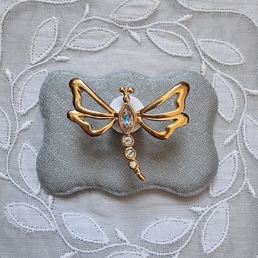 Pin - Aurora Borealis Crystal Dragonfly Pin Brooch
