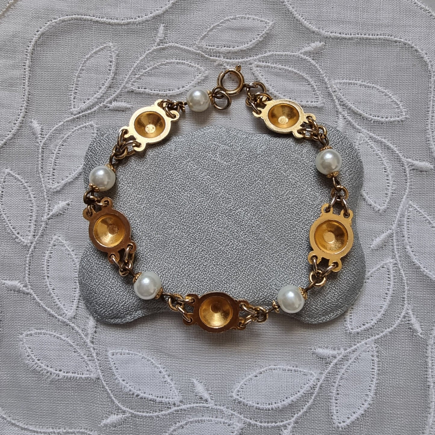Bracelet - Damascene Pearl Link Bracelet