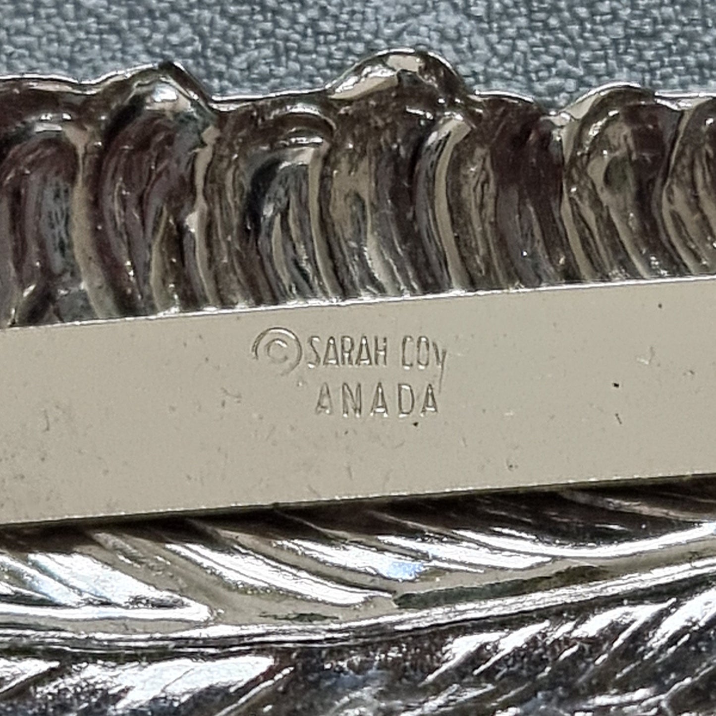 Brooch - Sarah Coventry Silver Feather Brooch