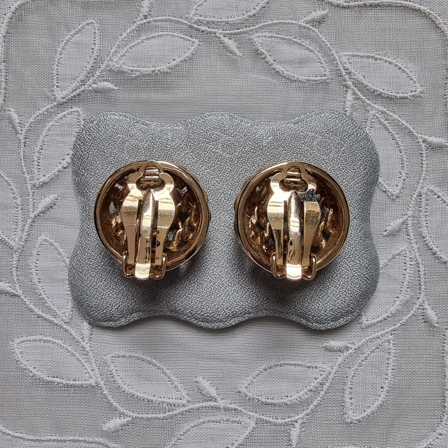 Clip on - Gold Chain Dome Clip on Earrings