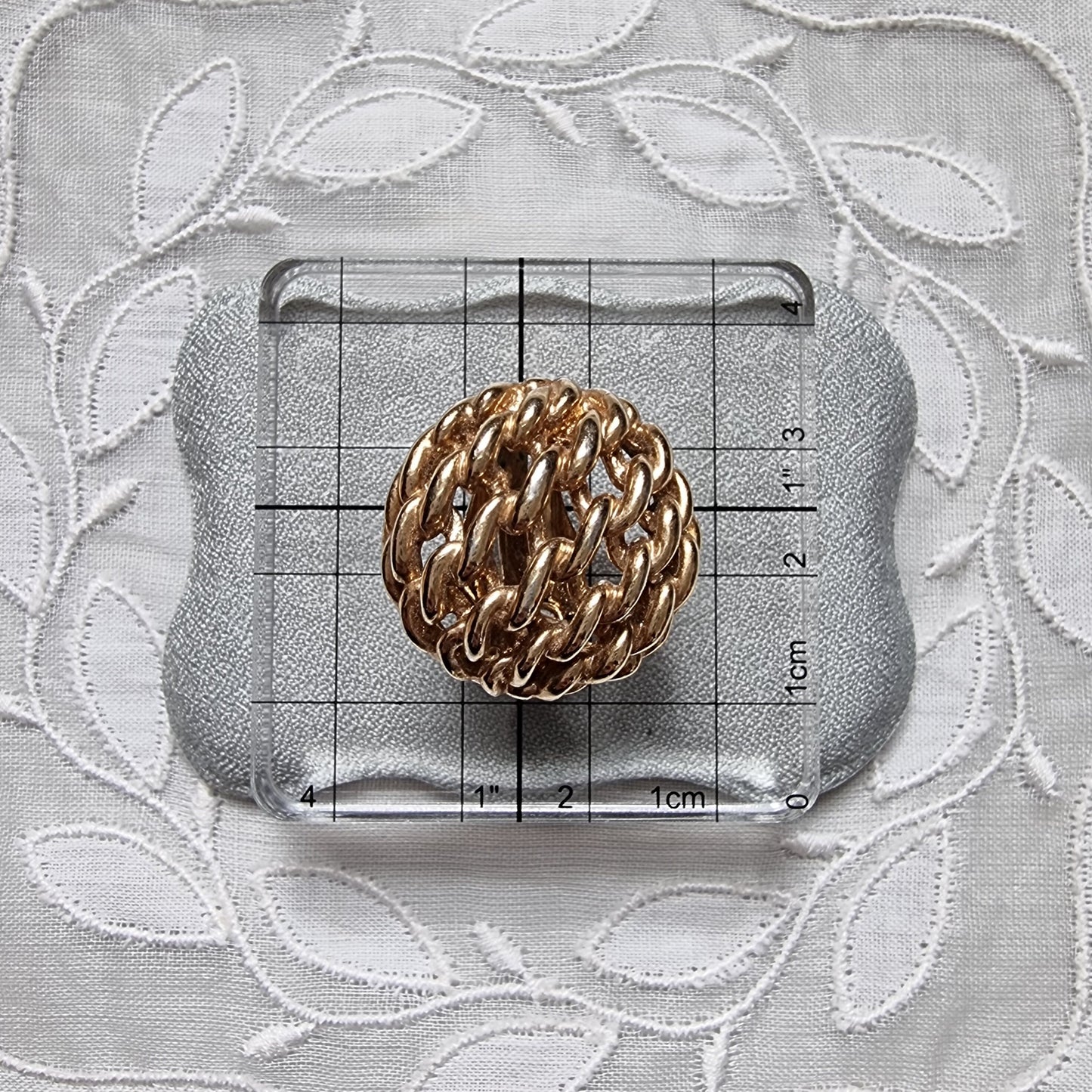 Clip on - Gold Chain Dome Clip on Earrings