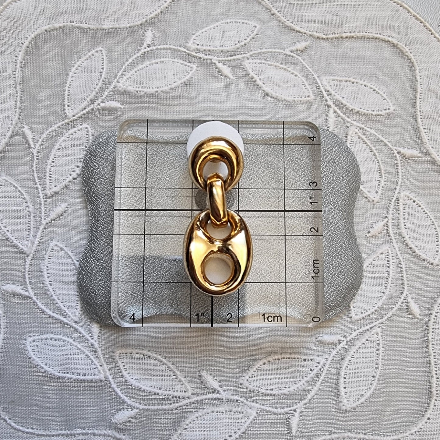 Posts - Gold Chain Link Drop Earrings