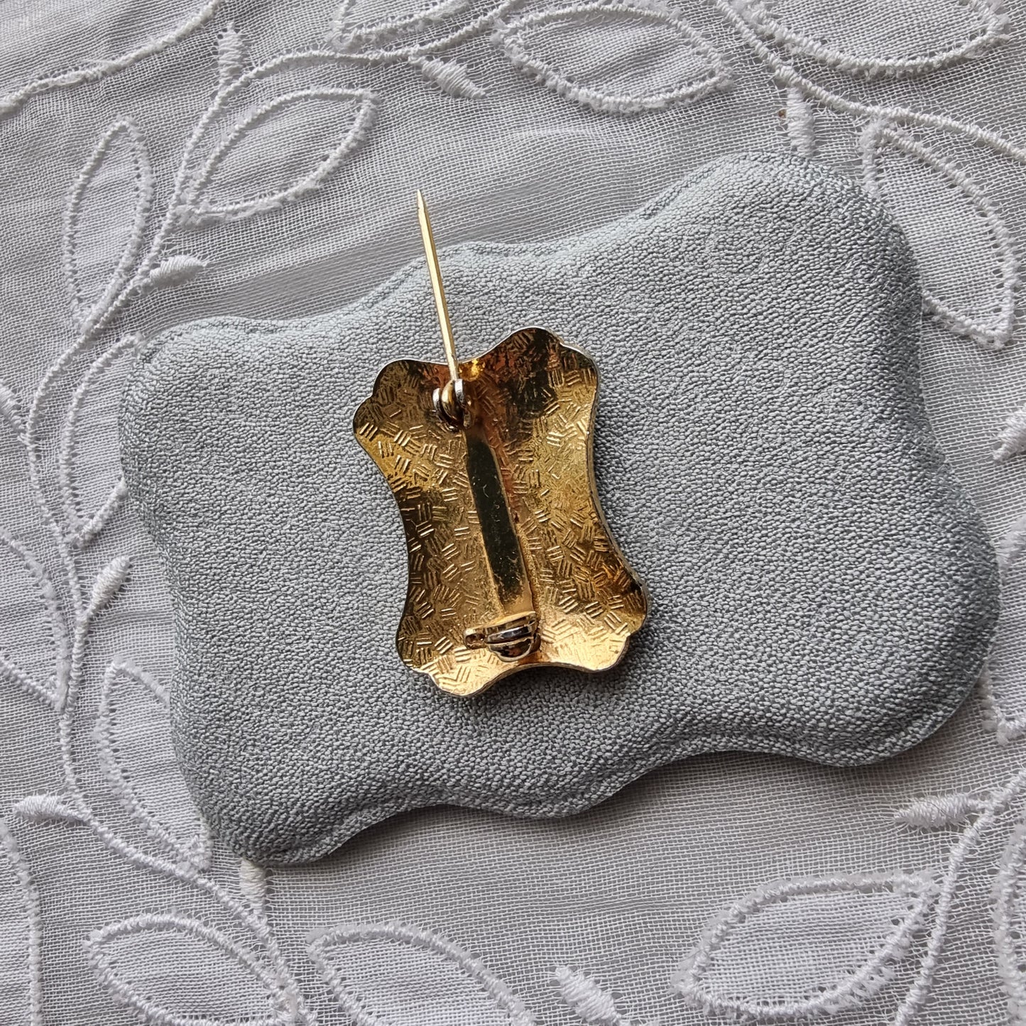 Brooch - Enamel Flowers with Butterfly Brooch